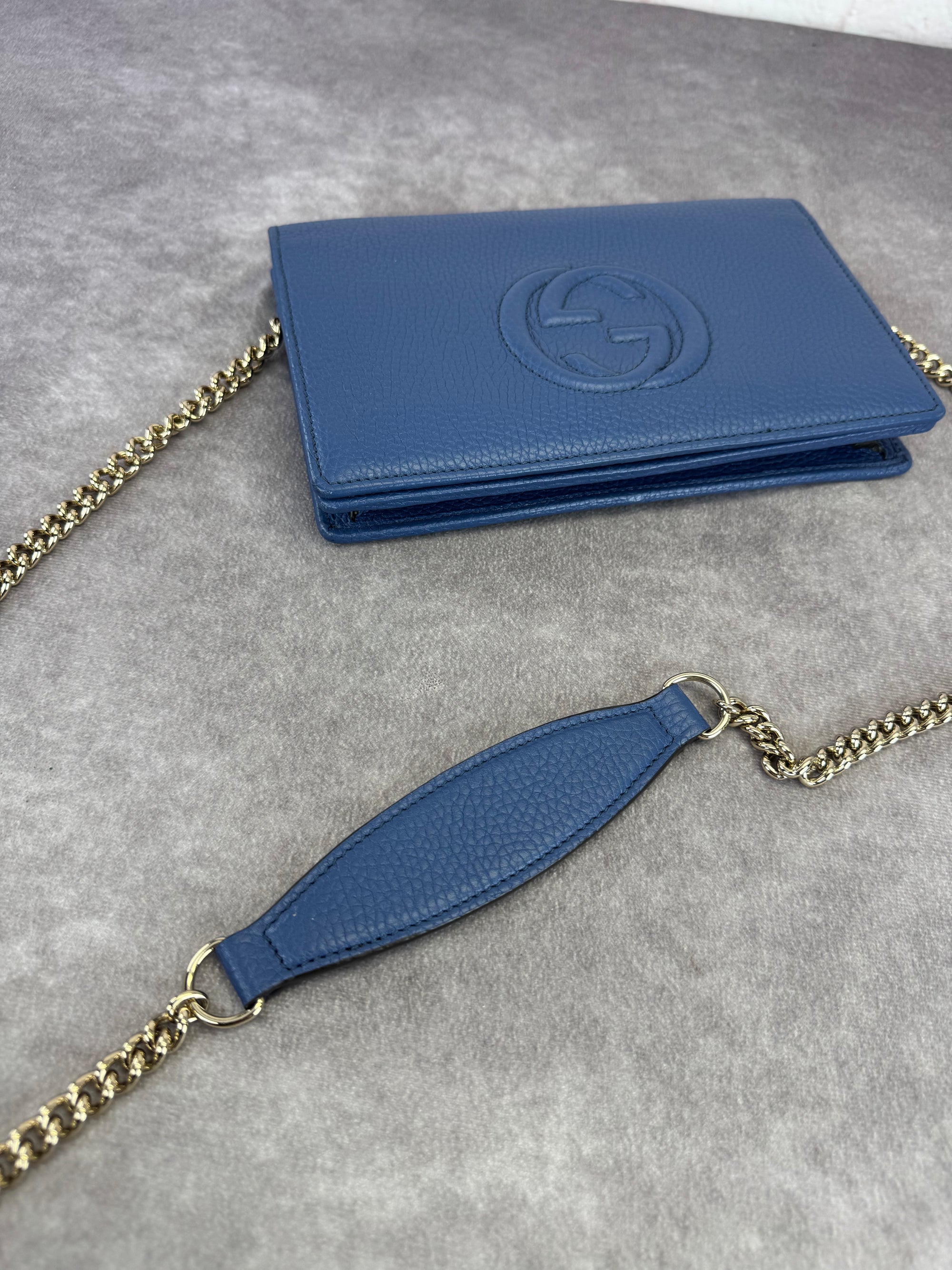 Gucci Soho Leather Wallet on a Chain Bag