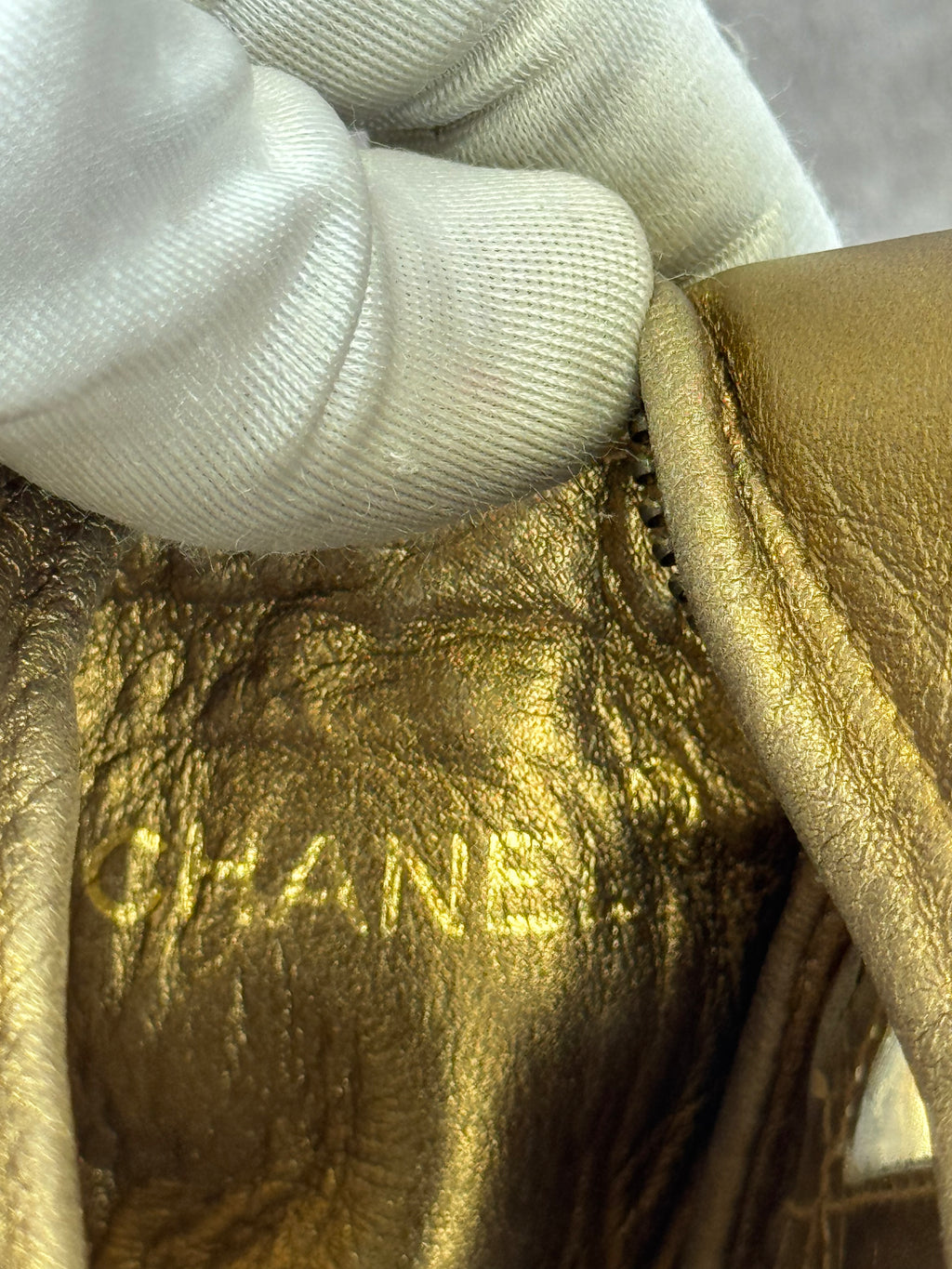 Chanel Metallic Lambskin PVC Tassel Camera Case