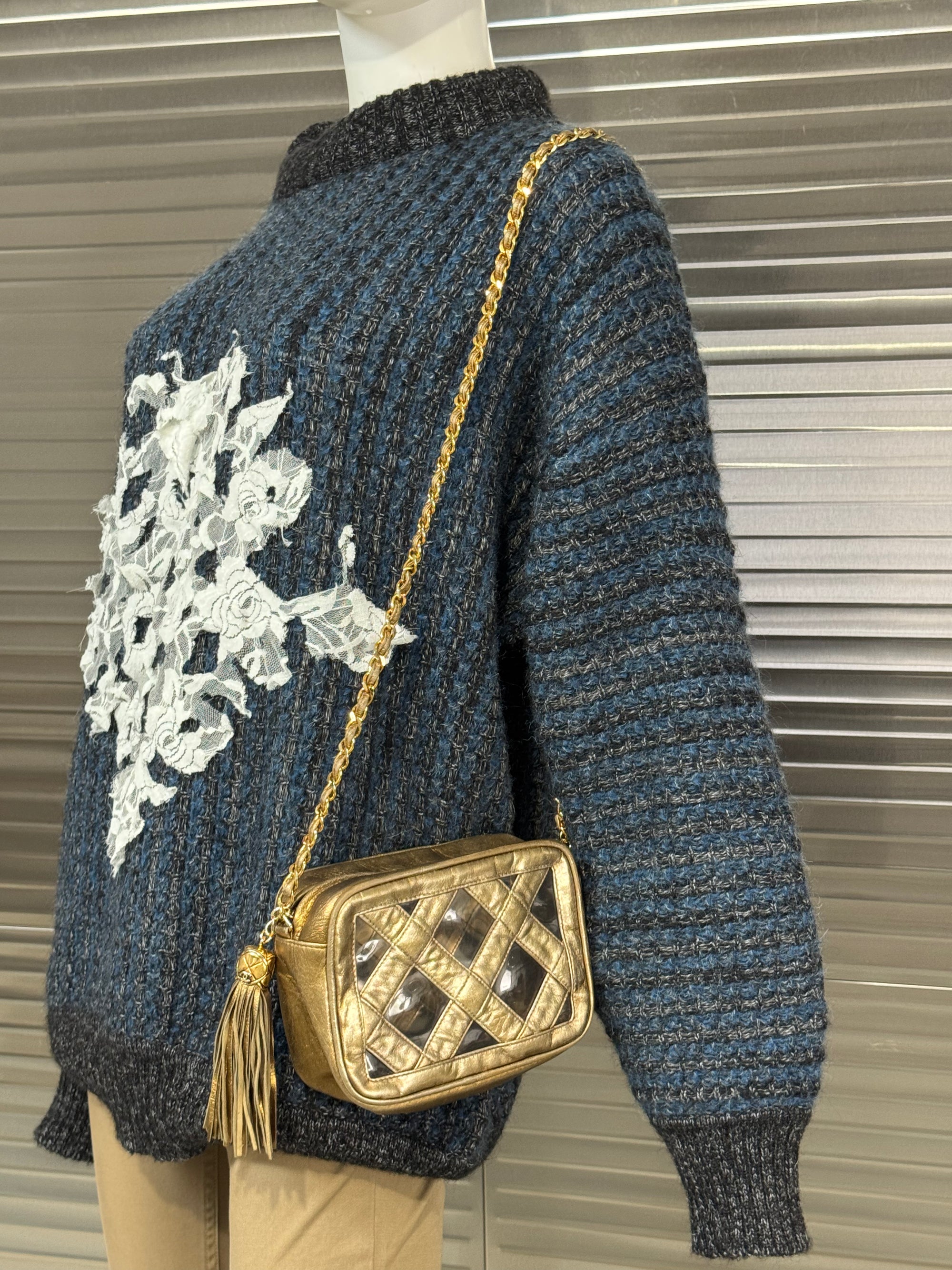 Chanel Metallic Lambskin PVC Tassel Camera Case