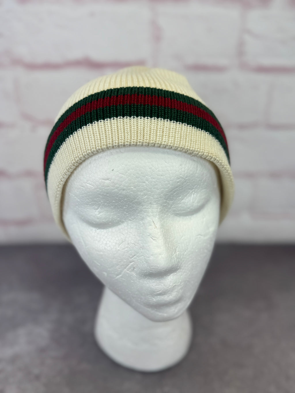 Gucci Knit Wool Silk Web Beanie