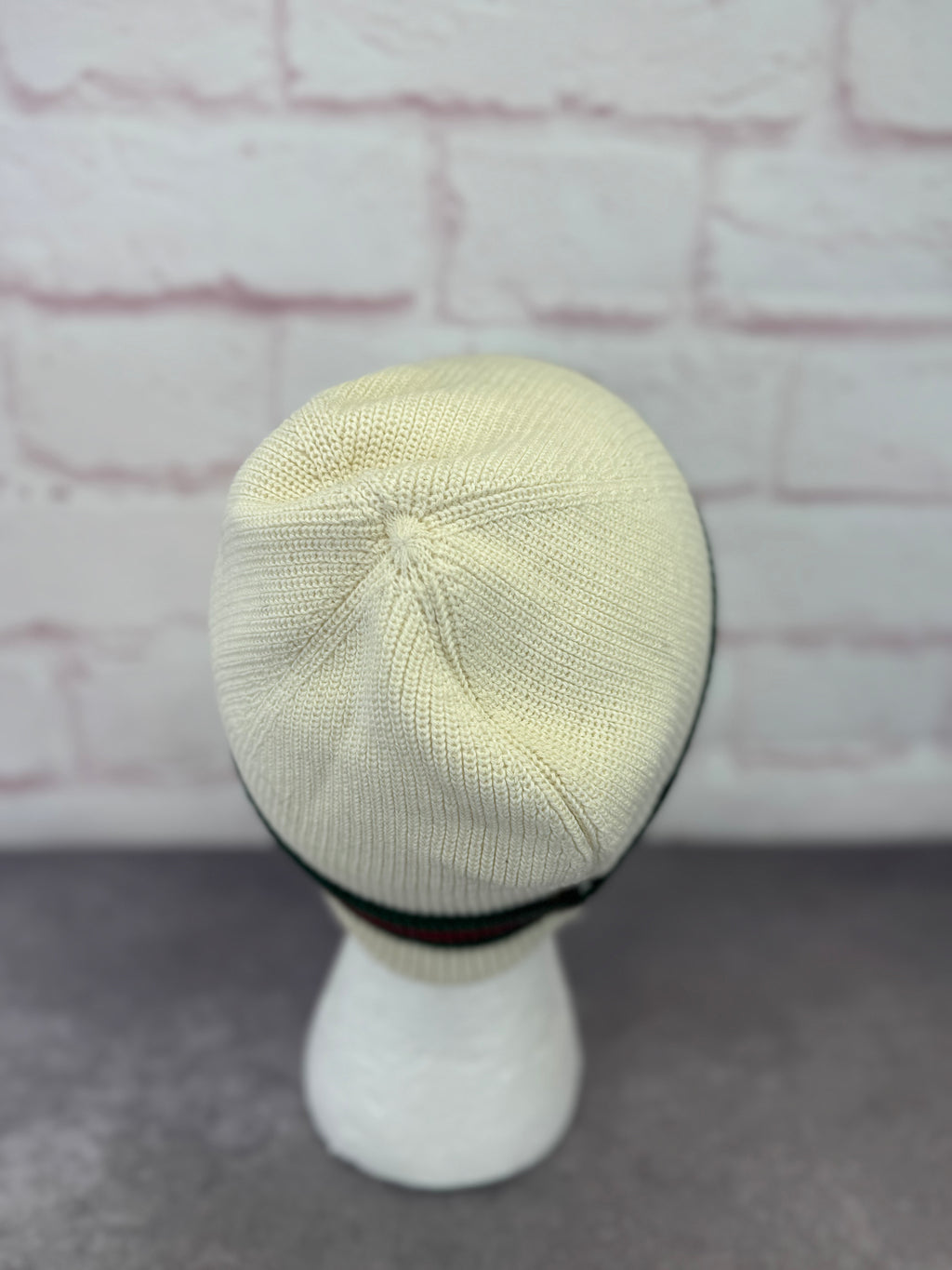 Gucci Knit Wool Silk Web Beanie