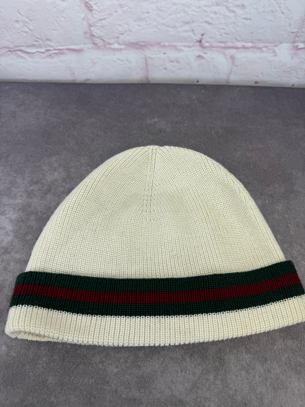 Gucci Knit Wool Silk Web Beanie