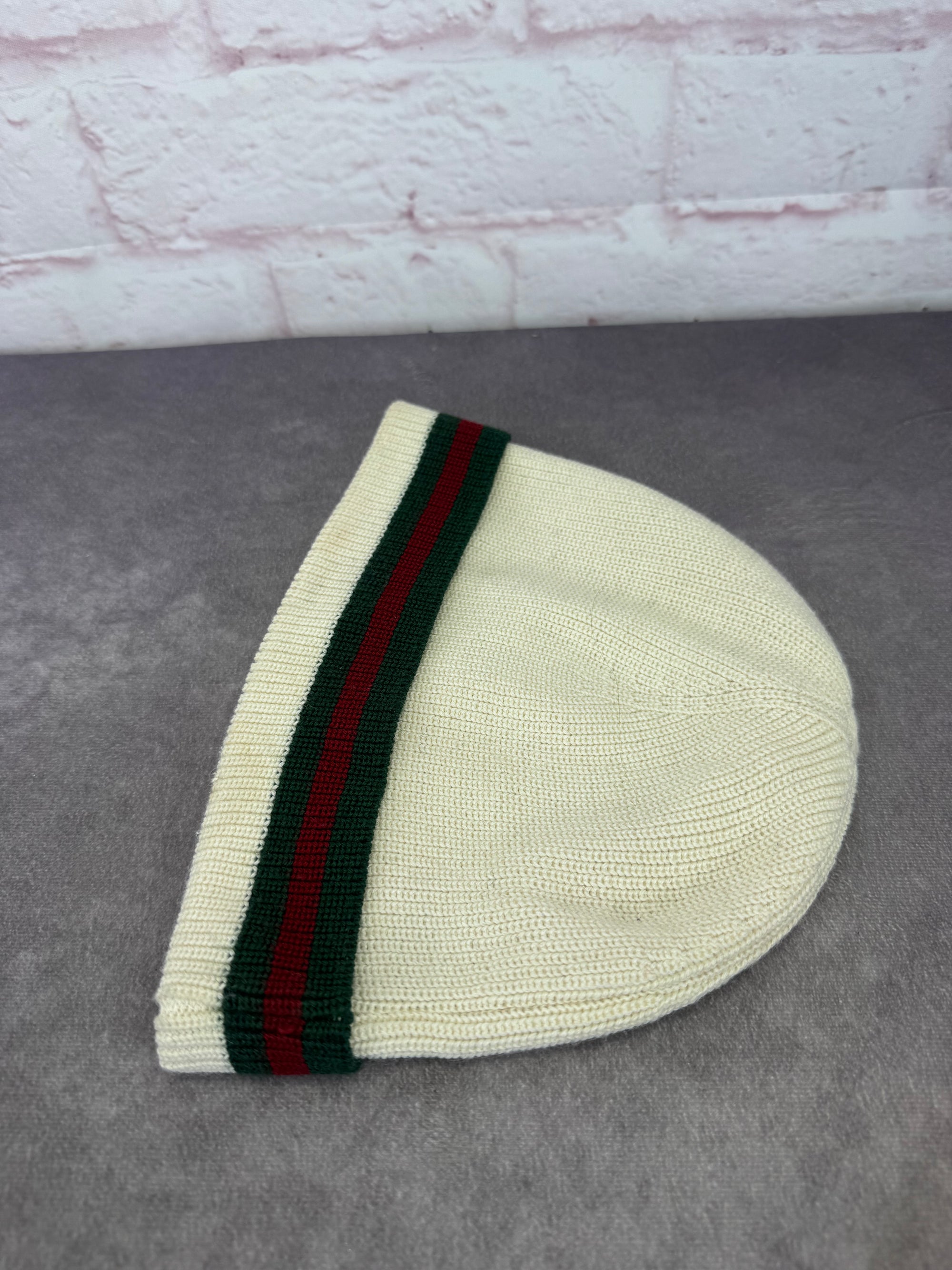 Gucci Knit Wool Silk Web Beanie