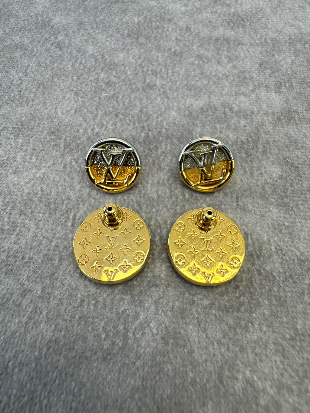 Louis Vuitton L to V Stud Earrings