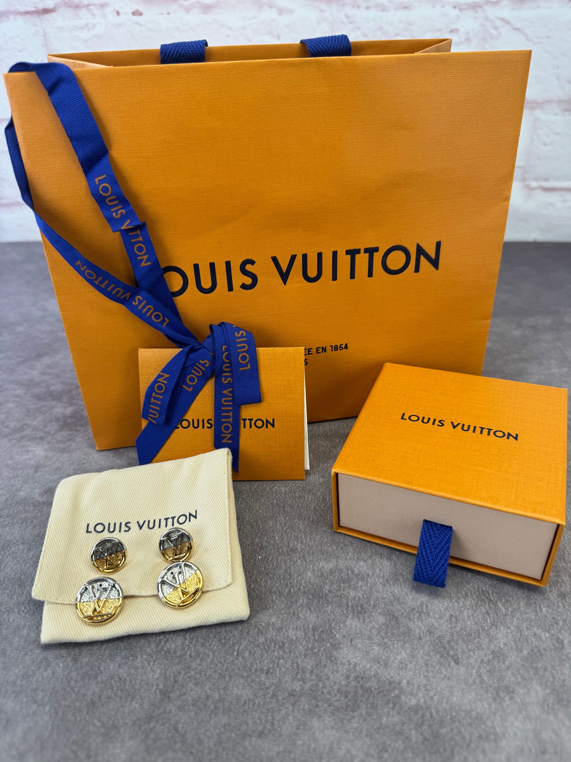 Louis Vuitton L to V Stud Earrings