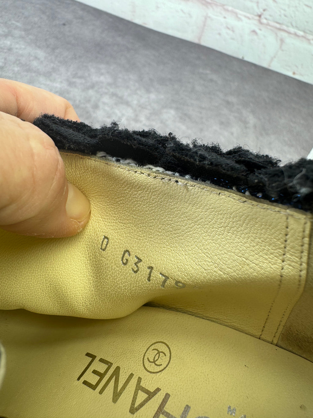 Chanel Coco Mark Tweed Camellia Heeled Booties 36