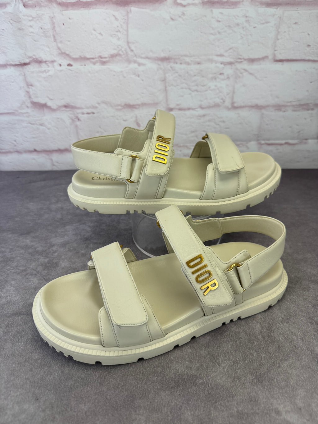 Christian Dior Dioract Off White Sandals 39.5