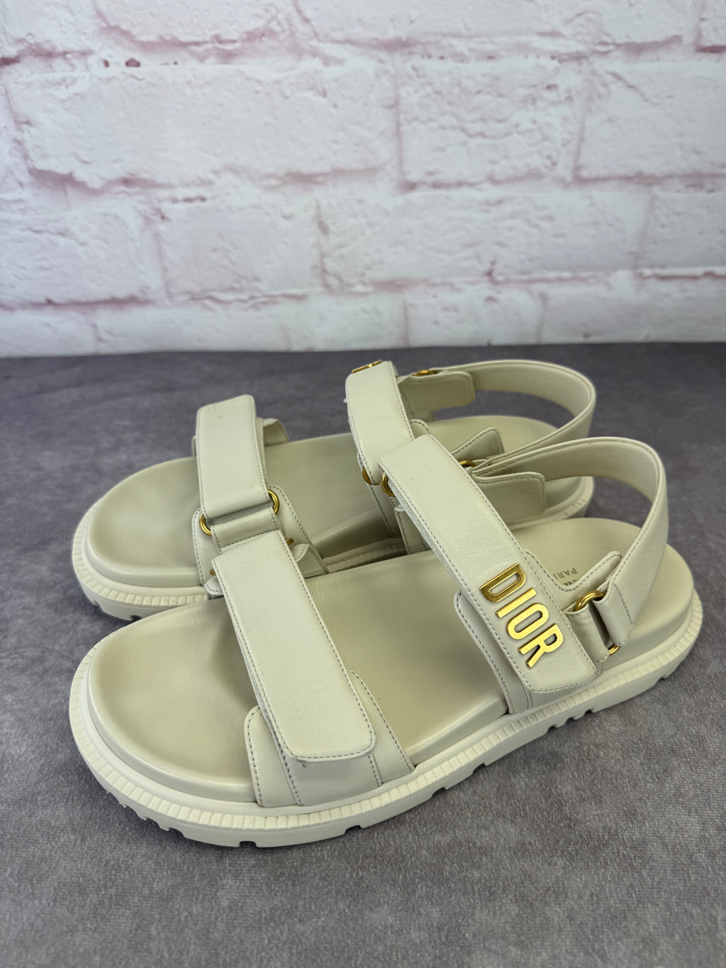Christian Dior Dioract Off White Sandals 39.5