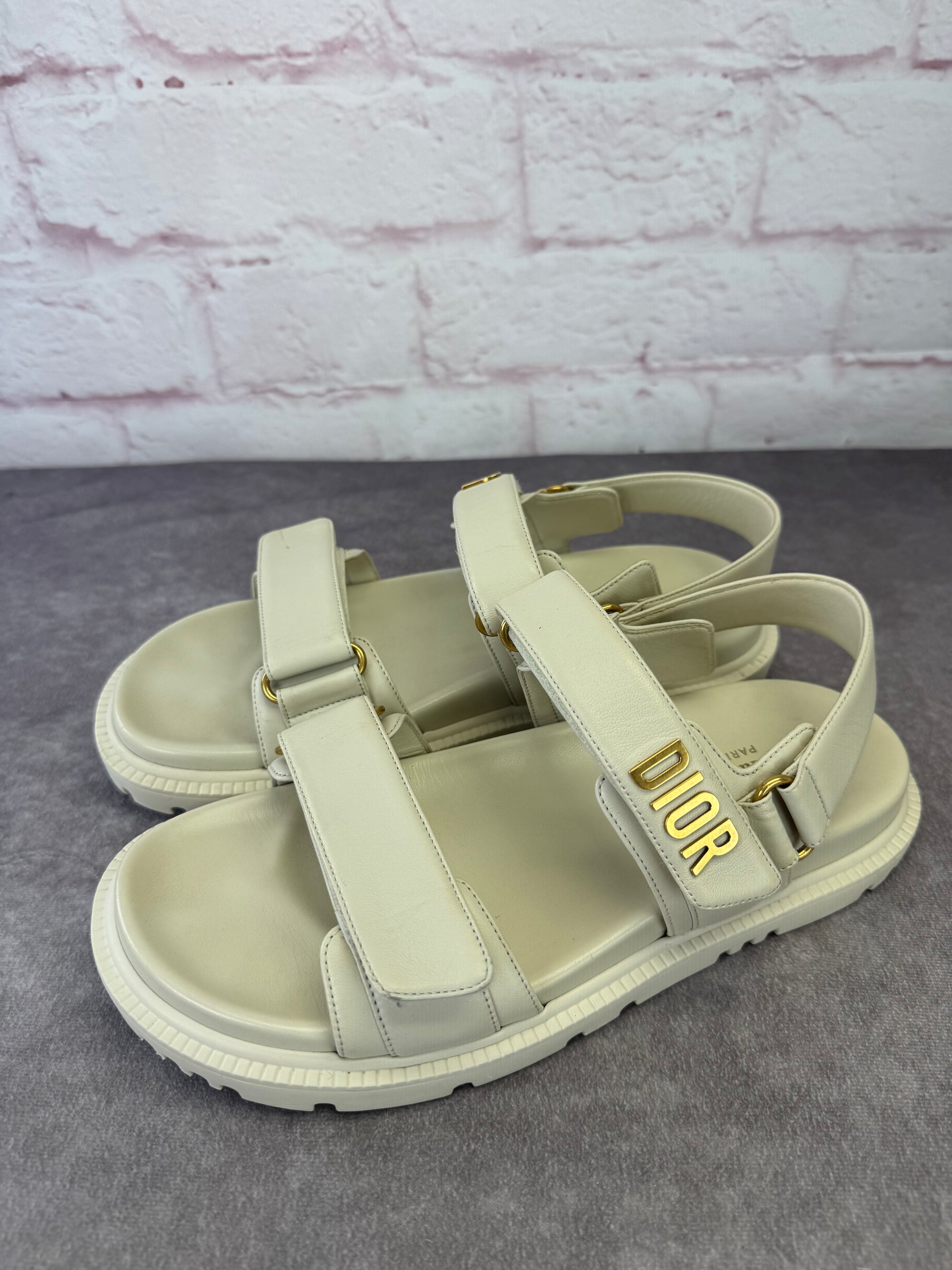 Christian Dior Dioract Off White Sandals 39.5