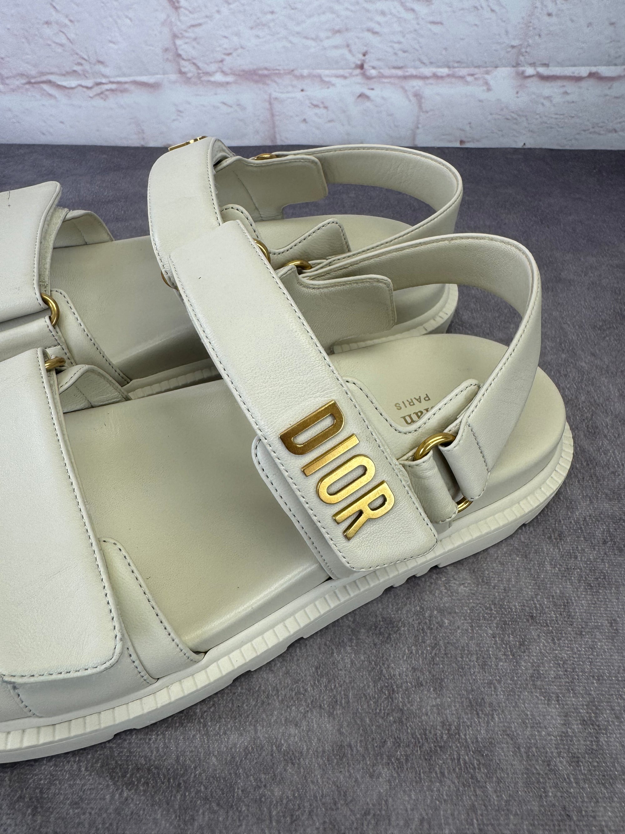 Christian Dior Dioract Off White Sandals 39.5