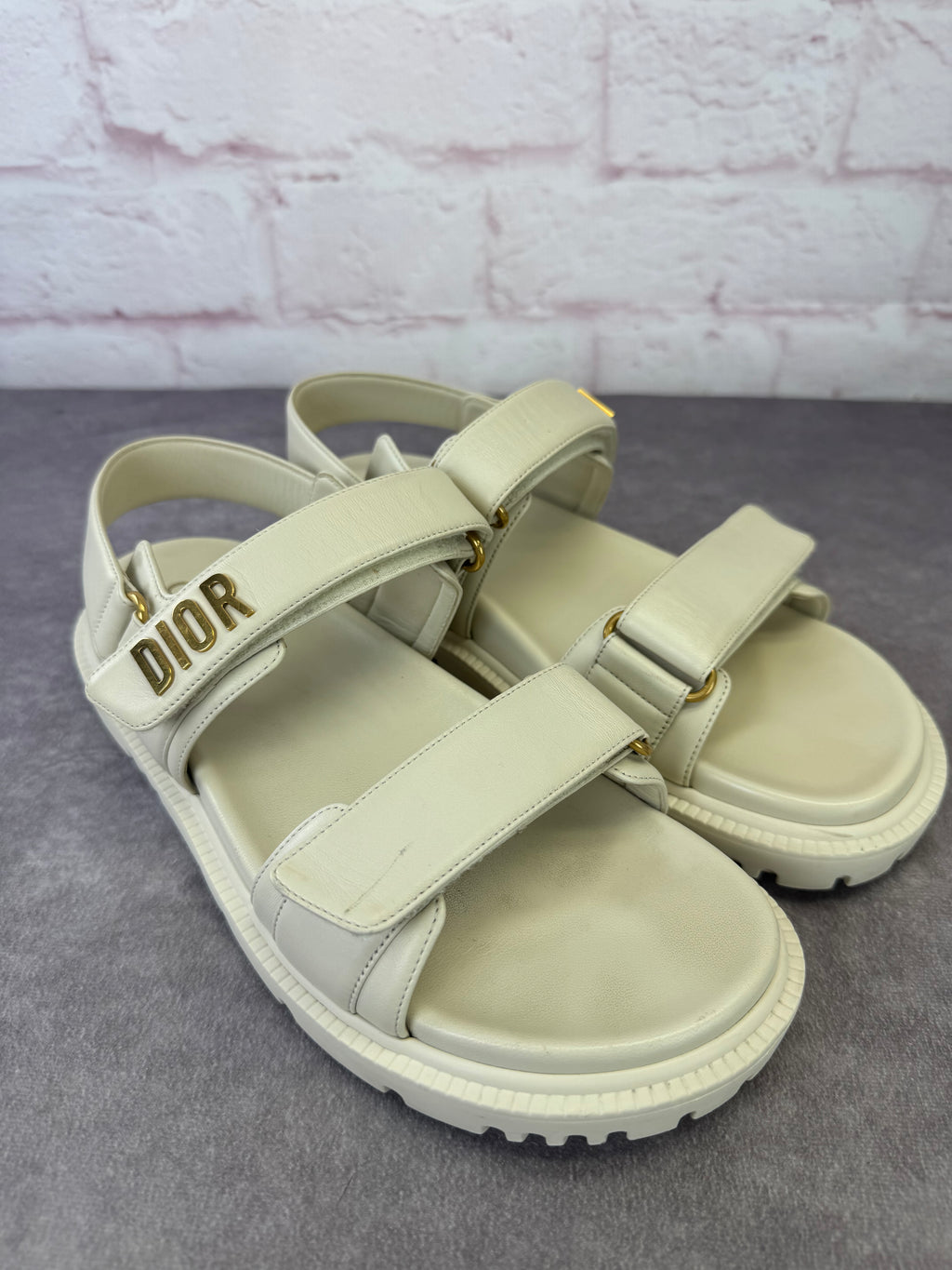 Christian Dior Dioract Off White Sandals 39.5