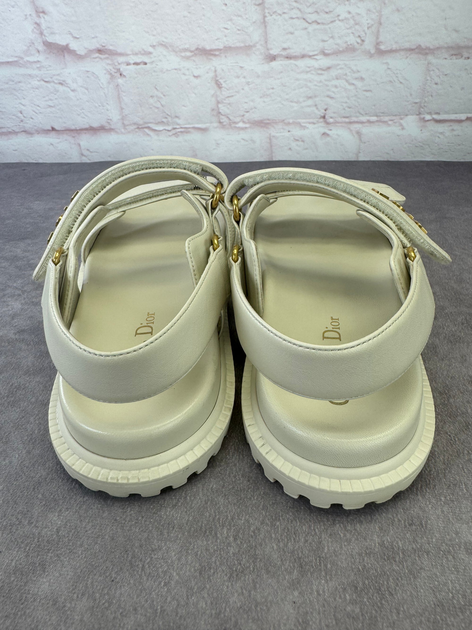 Christian Dior Dioract Off White Sandals 39.5