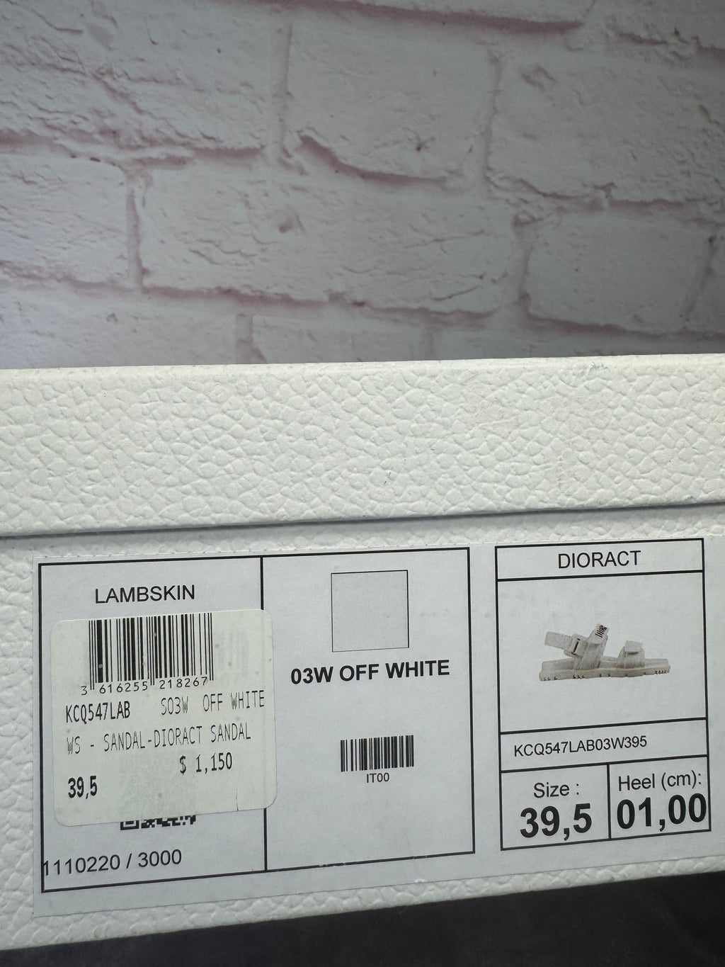 Christian Dior Dioract Off White Sandals 39.5