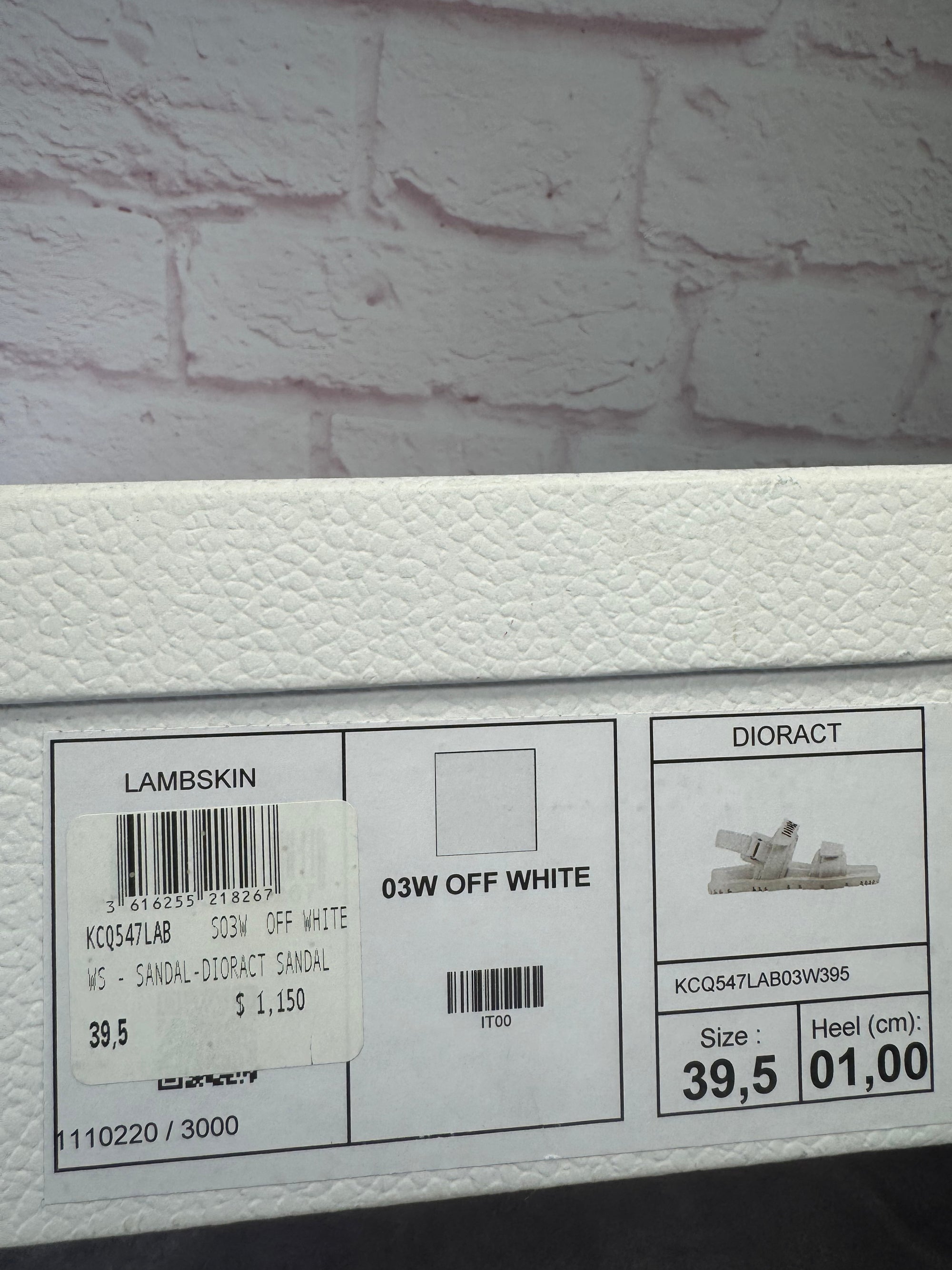 Christian Dior Dioract Off White Sandals 39.5