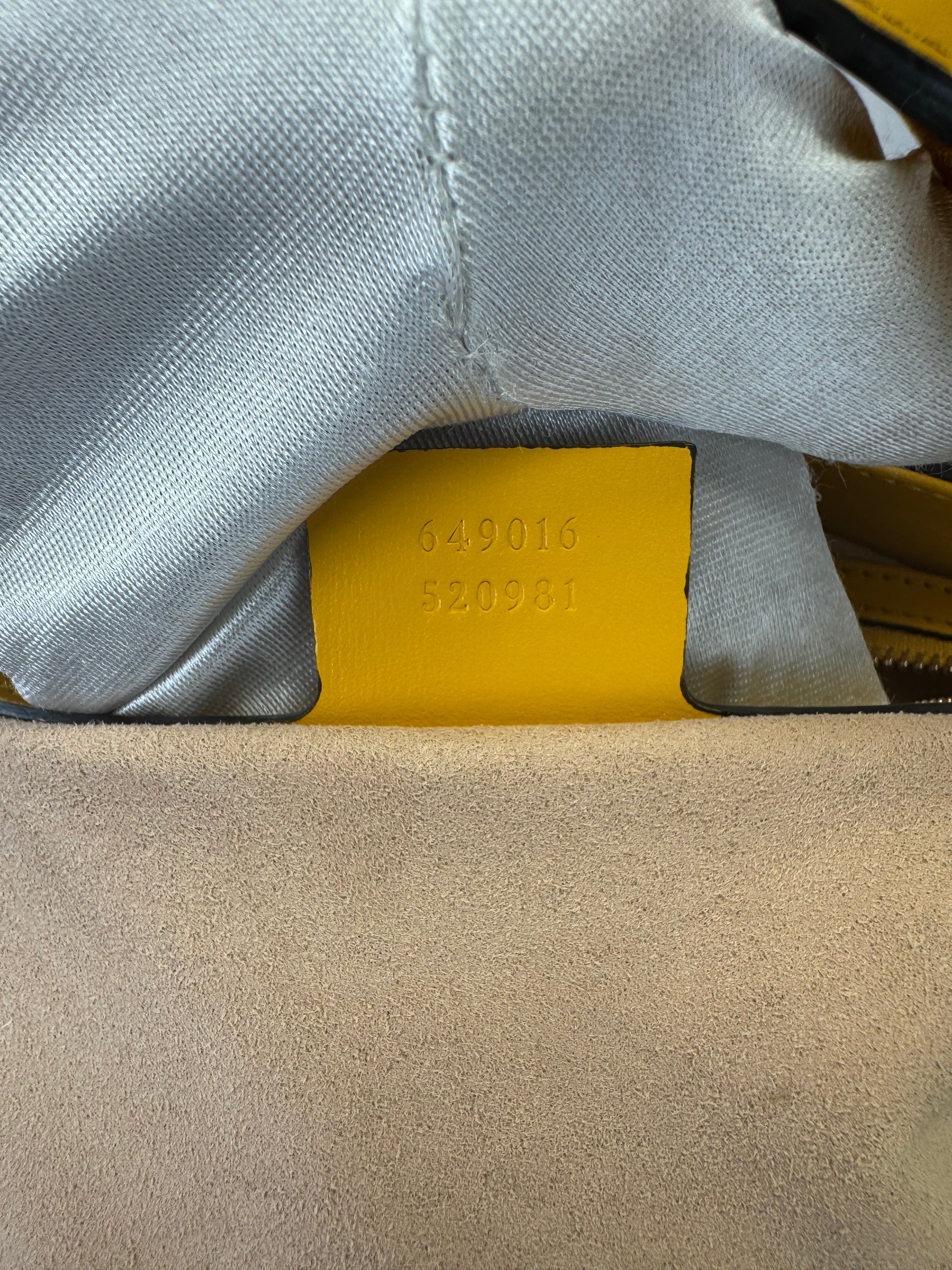 Gucci Medium Jackie 1961 Yellow Piston Lock Tote Bag