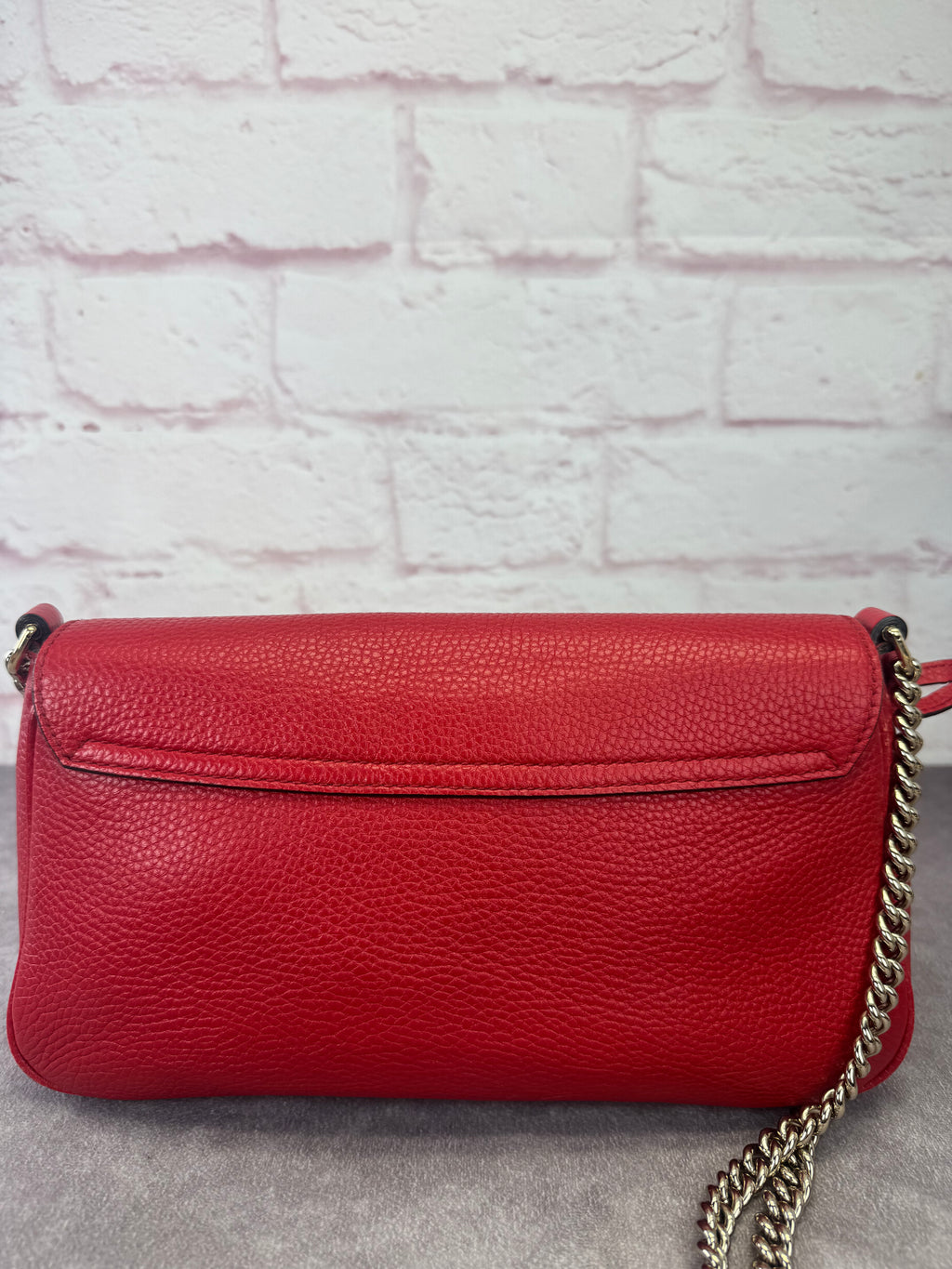 Gucci Pebbled Leather Medium Soho Flap Crossbody