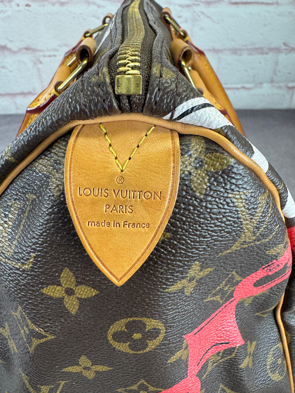 Louis Vuitton Limited Edition Bay Rose Chains Speedy 30 Handbag