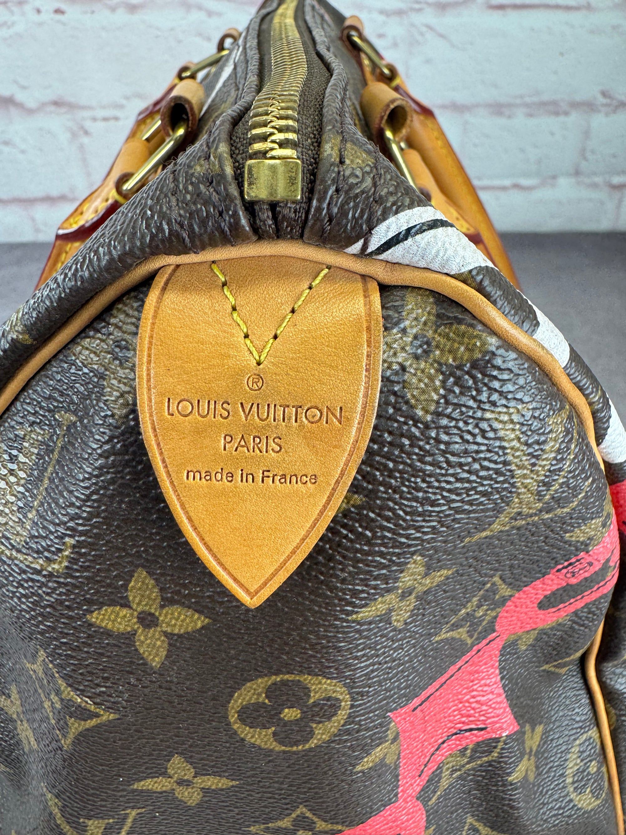 Louis Vuitton Limited Edition Bay Rose Chains Speedy 30 Handbag