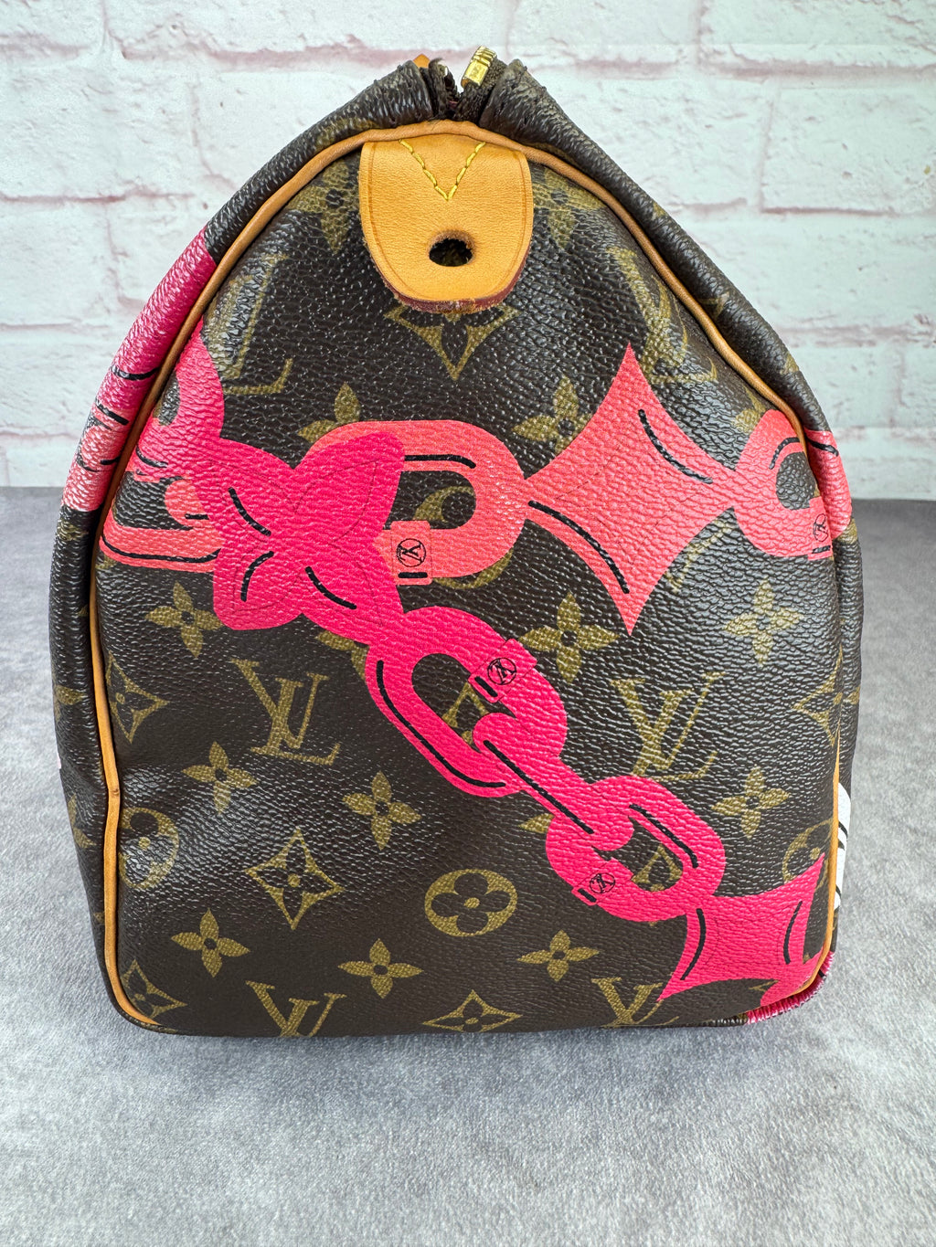 Louis Vuitton Limited Edition Bay Rose Chains Speedy 30 Handbag