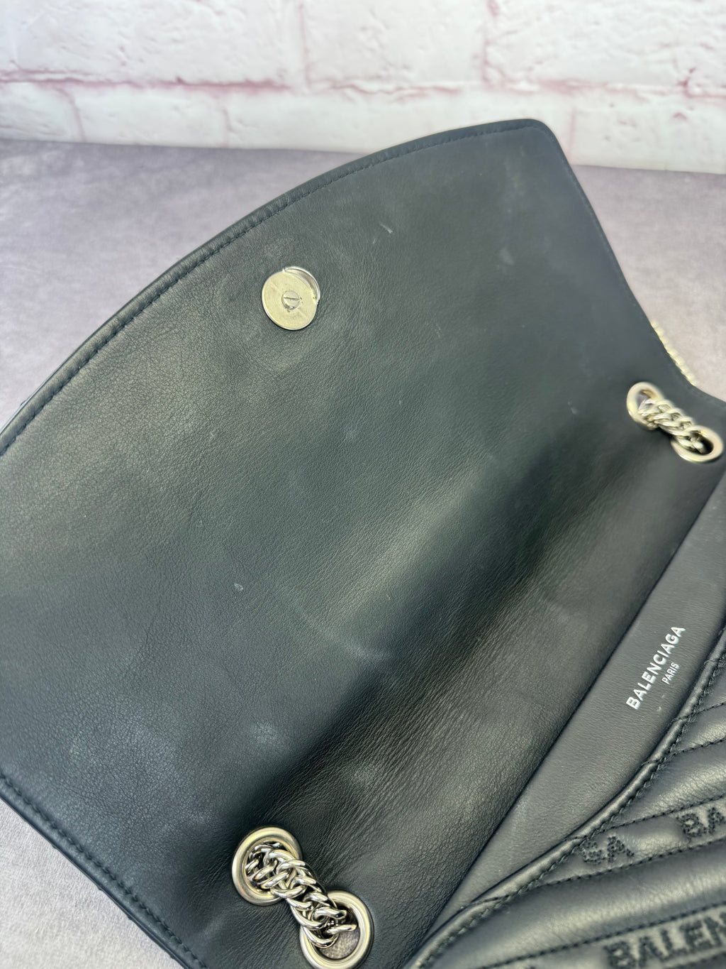 Balenciaga Matelasse Black BB Round Large Chain Flap Bag