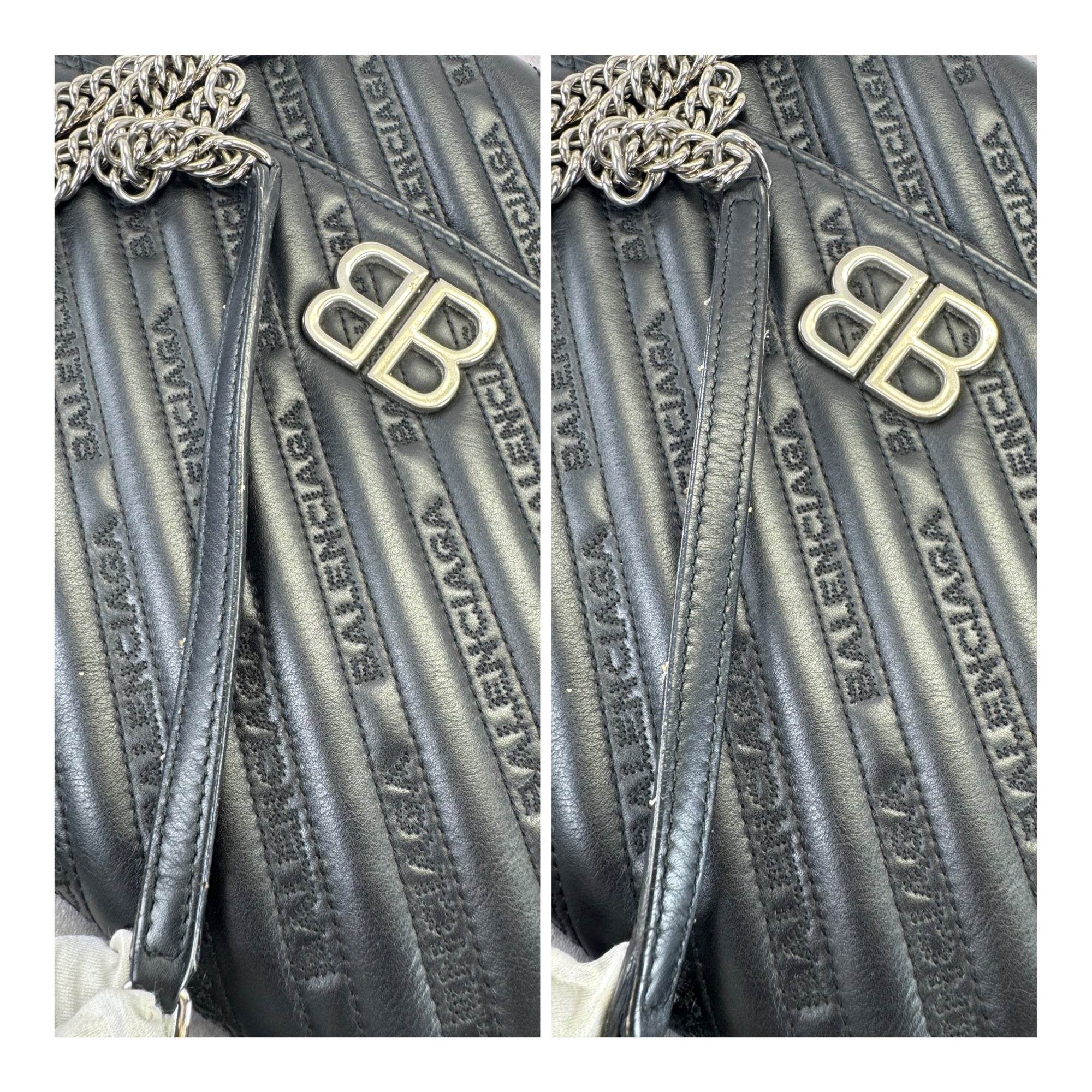 Balenciaga Matelasse Black BB Round Large Chain Flap Bag