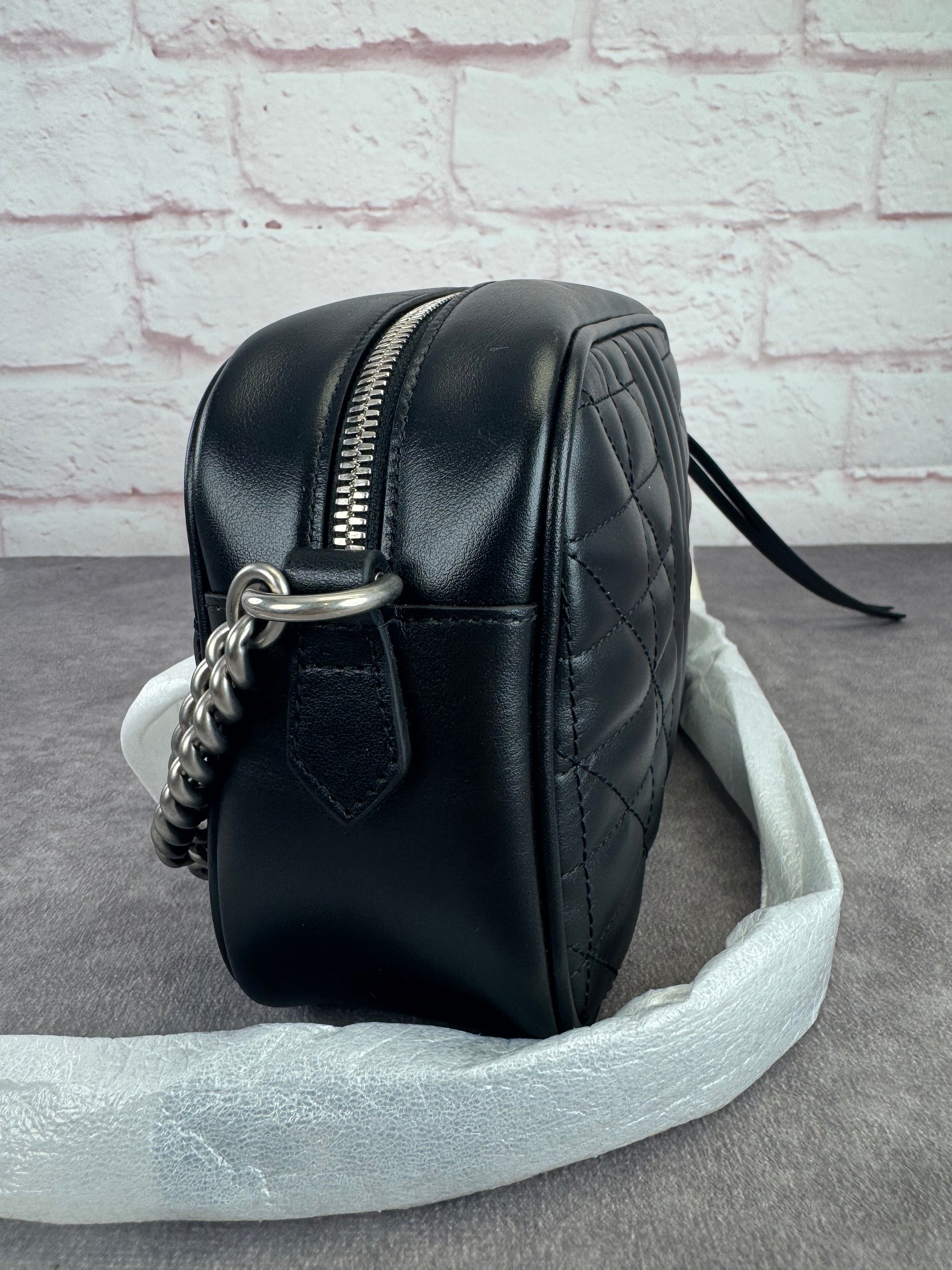 Gucci Matelasse Aria Small GG Marmont Shoulder Bag