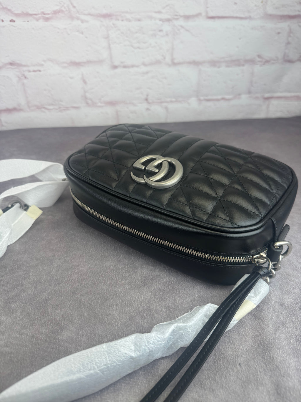 Gucci Matelasse Aria Small GG Marmont Shoulder Bag