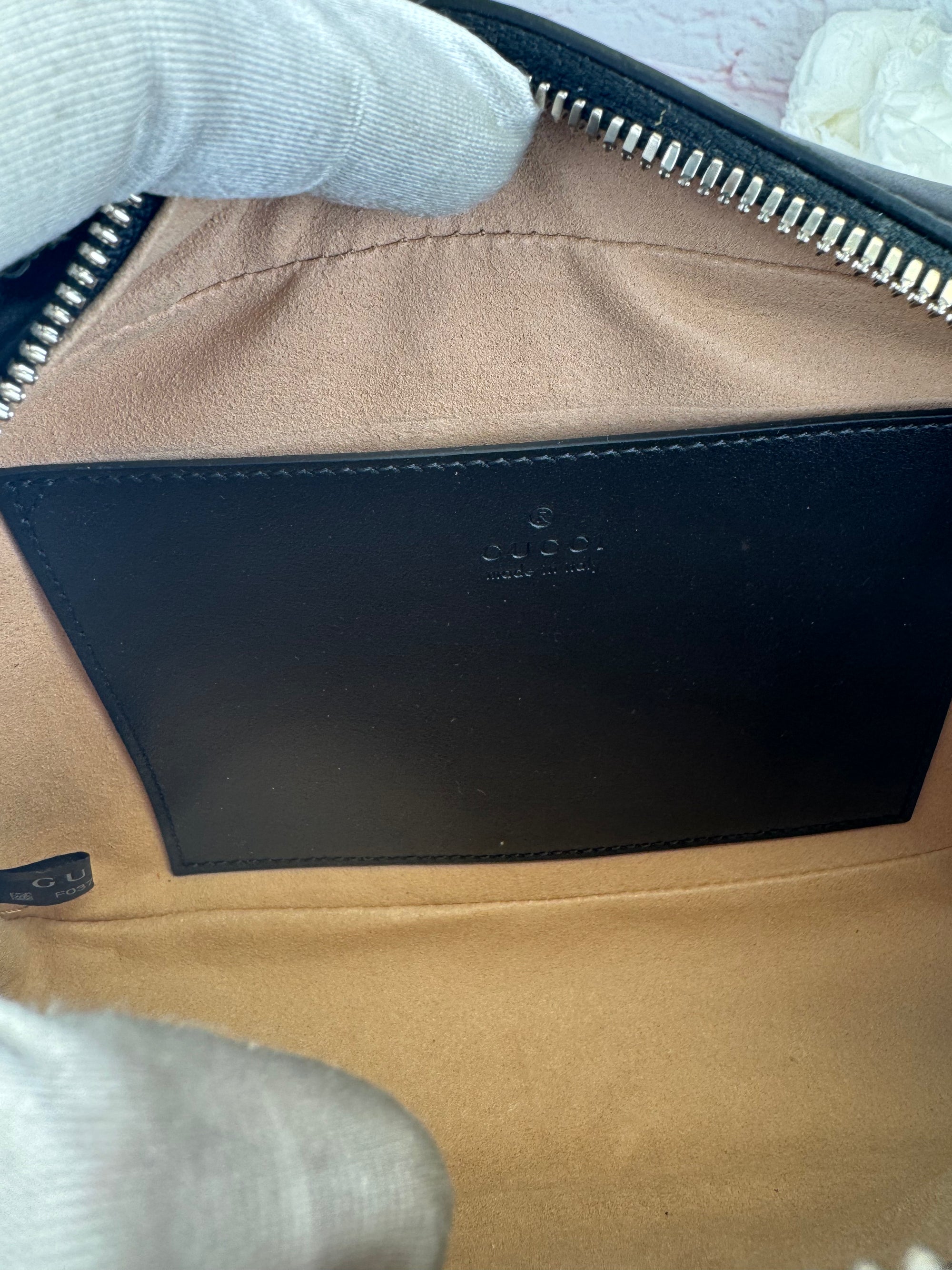 Gucci Matelasse Aria Small GG Marmont Shoulder Bag