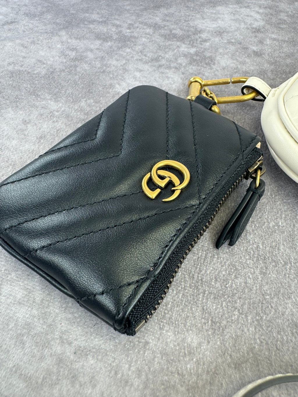 Gucci Calfskin Matelasse GG Marmont Coin Purse Key Case Set