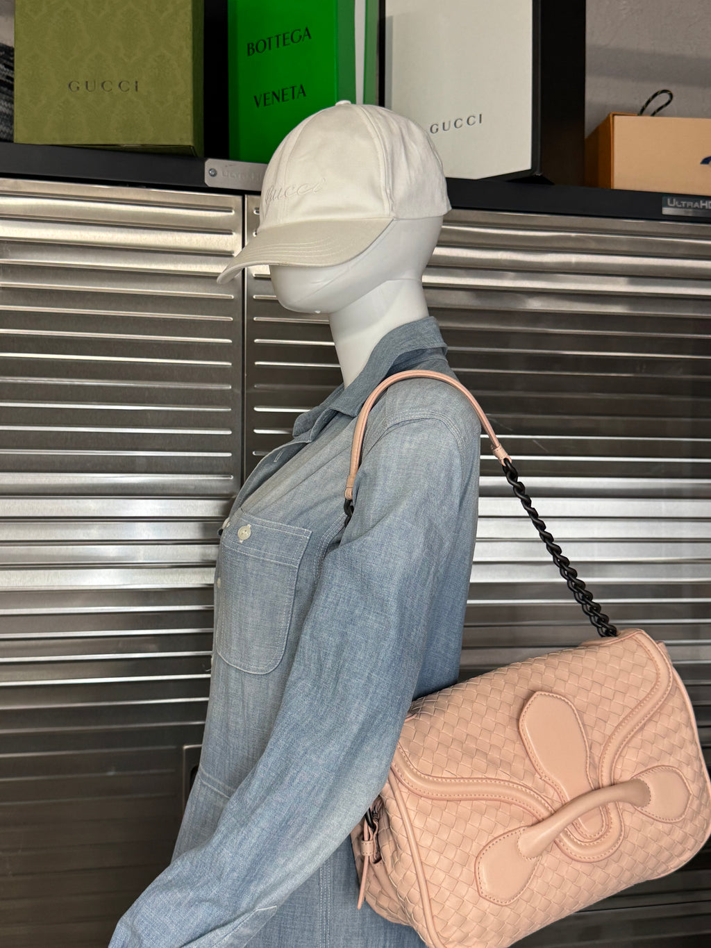 Bottega Veneta Monalisa Intrecciato Nappa Rialto Shoulder Bag