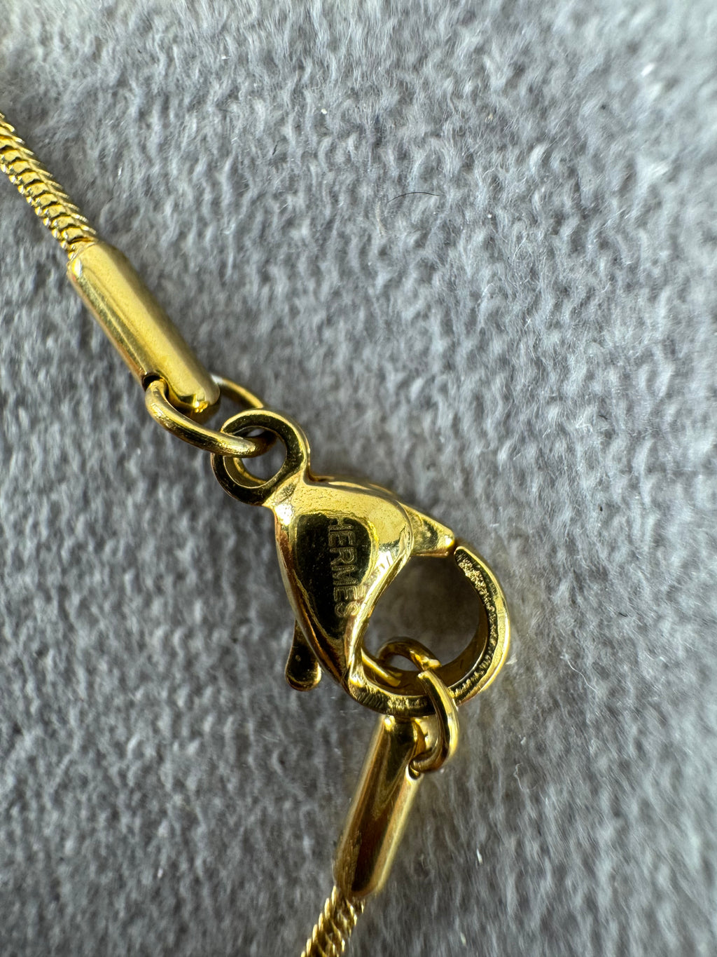 Hermes Ash Pop H Enamel Ivory Pendant Necklace