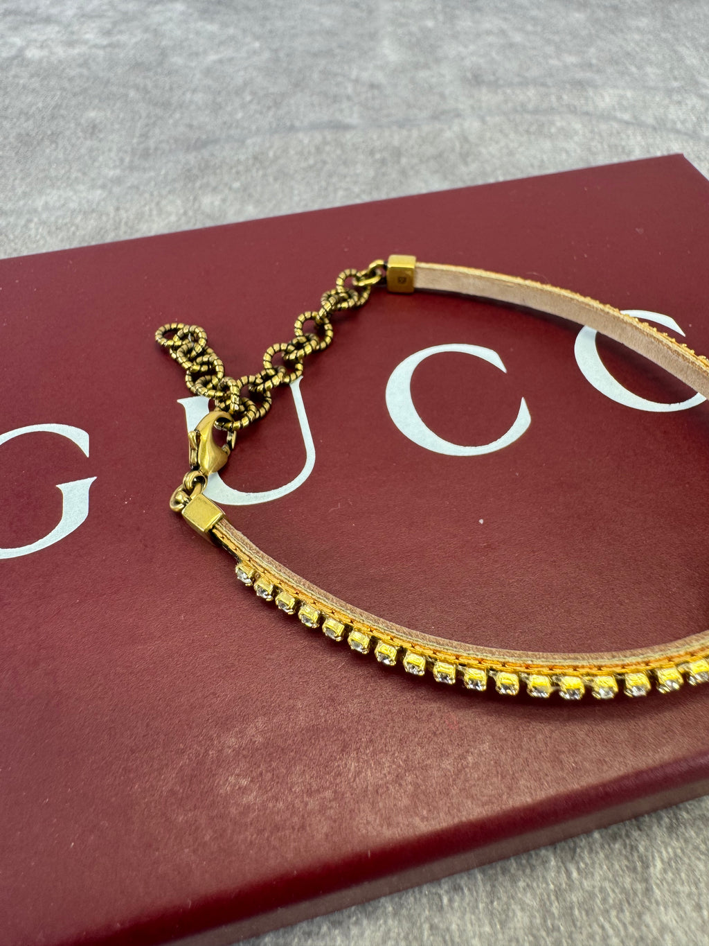 Gucci GG Marmont Crystal Double G Bracelet