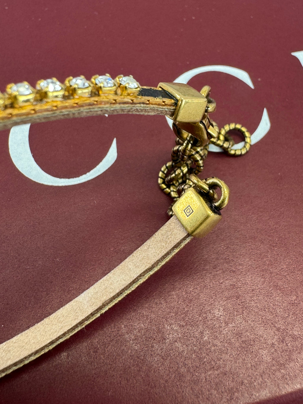Gucci GG Marmont Crystal Double G Bracelet