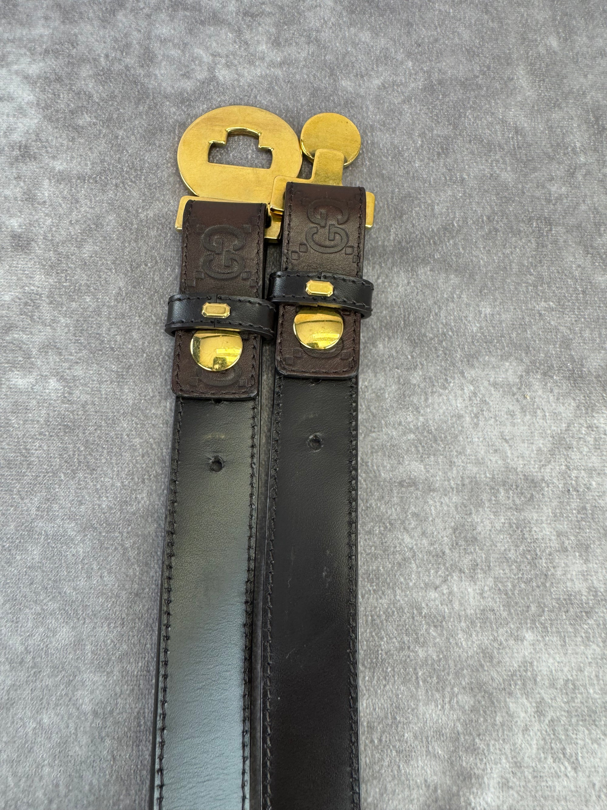 Gucci Guccissima Embossed Hysteria Crest Belt