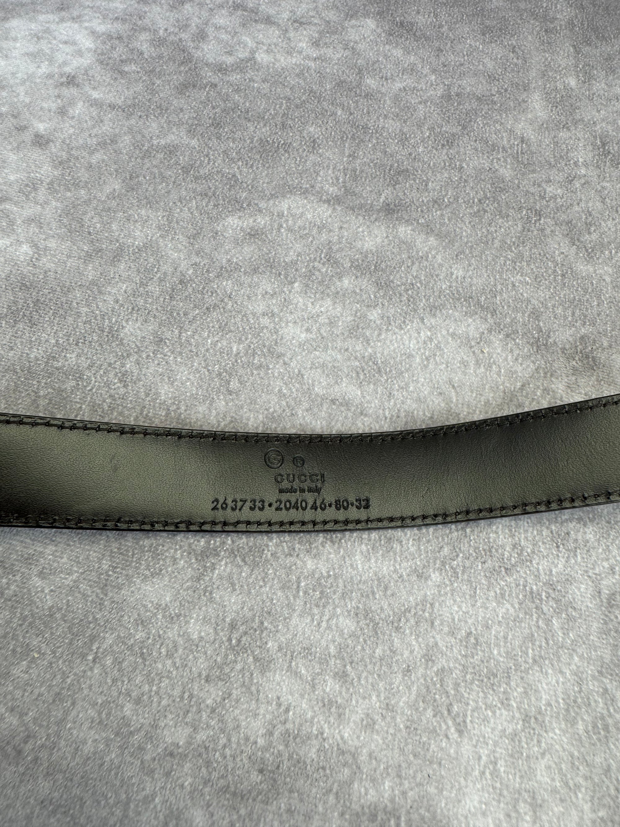 Gucci Guccissima Embossed Hysteria Crest Belt