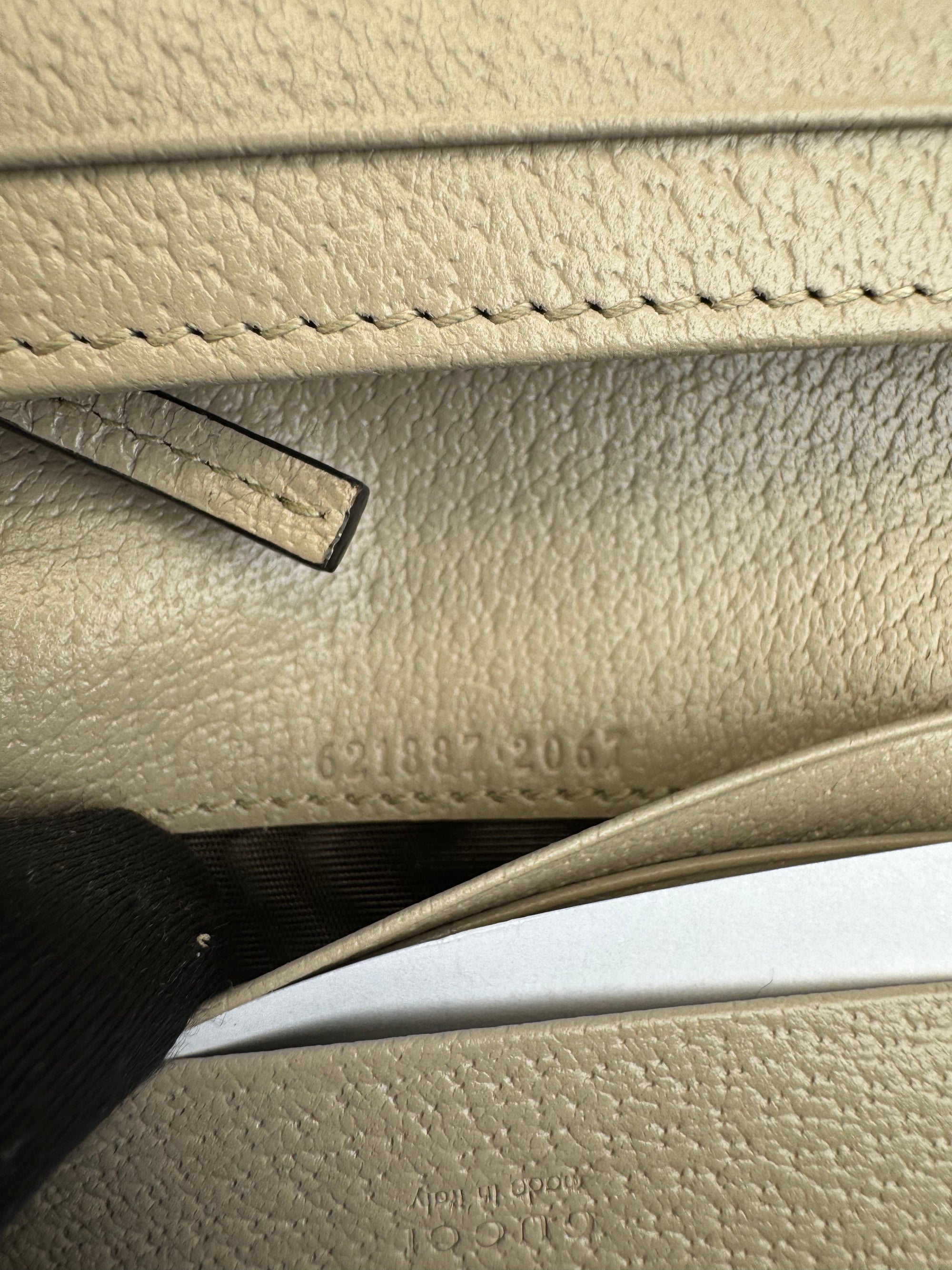 Gucci Beige Horsebit Card Holder Wallet