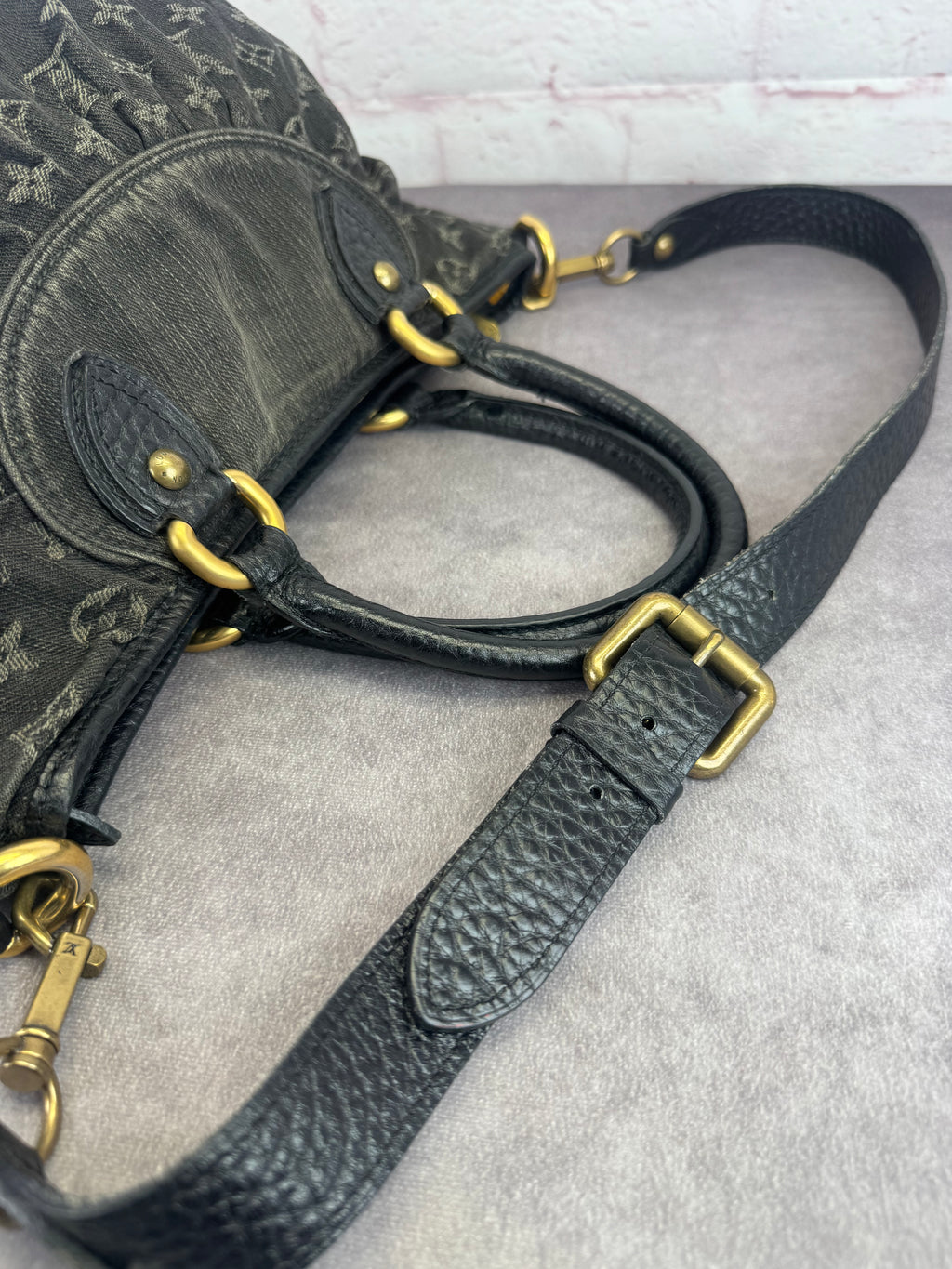 Louis Vuitton Denim Monogram Neo Cabby MM Handbag