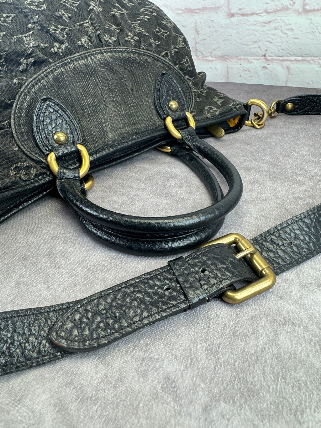 Louis Vuitton Denim Monogram Neo Cabby MM Handbag