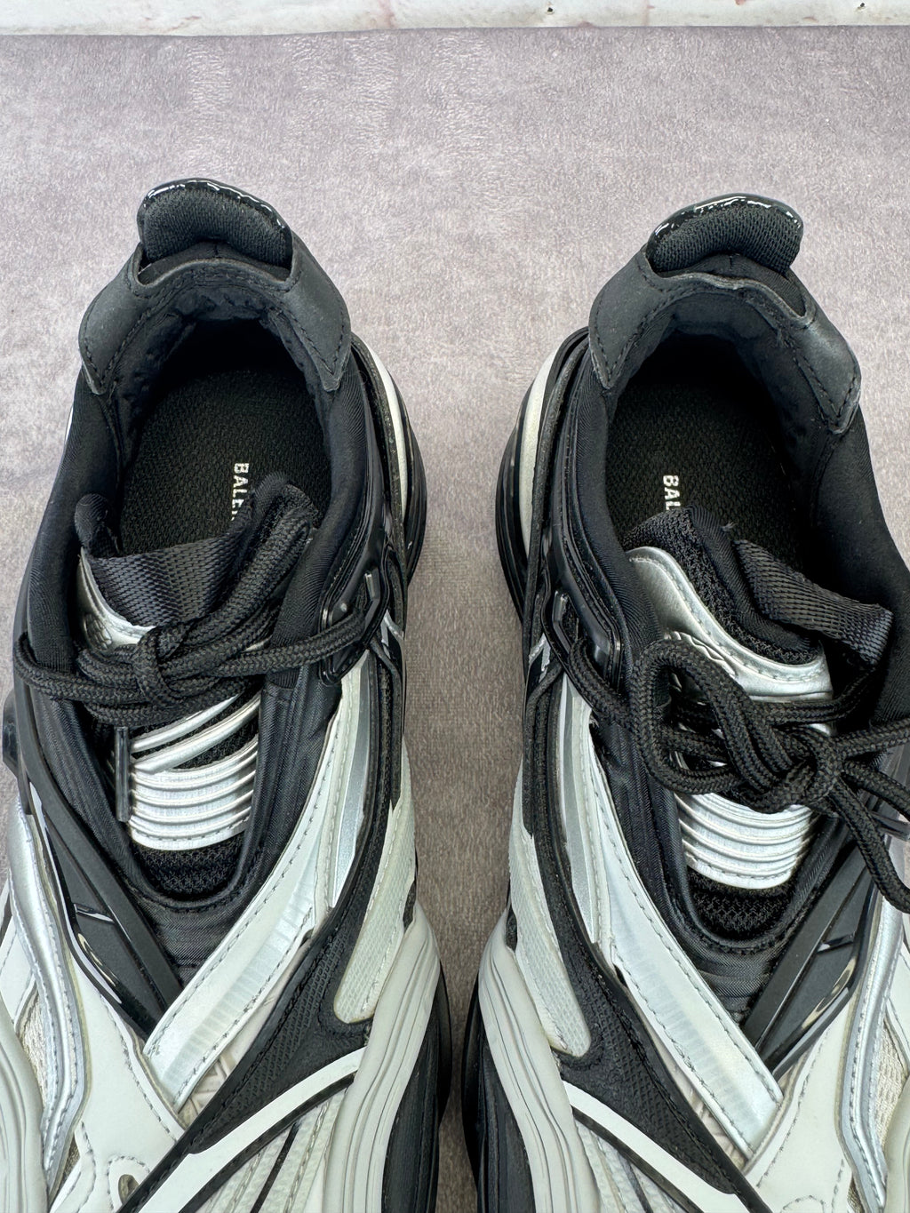 Balenciaga Women's Tyrex Black & Gray Low Sneakers