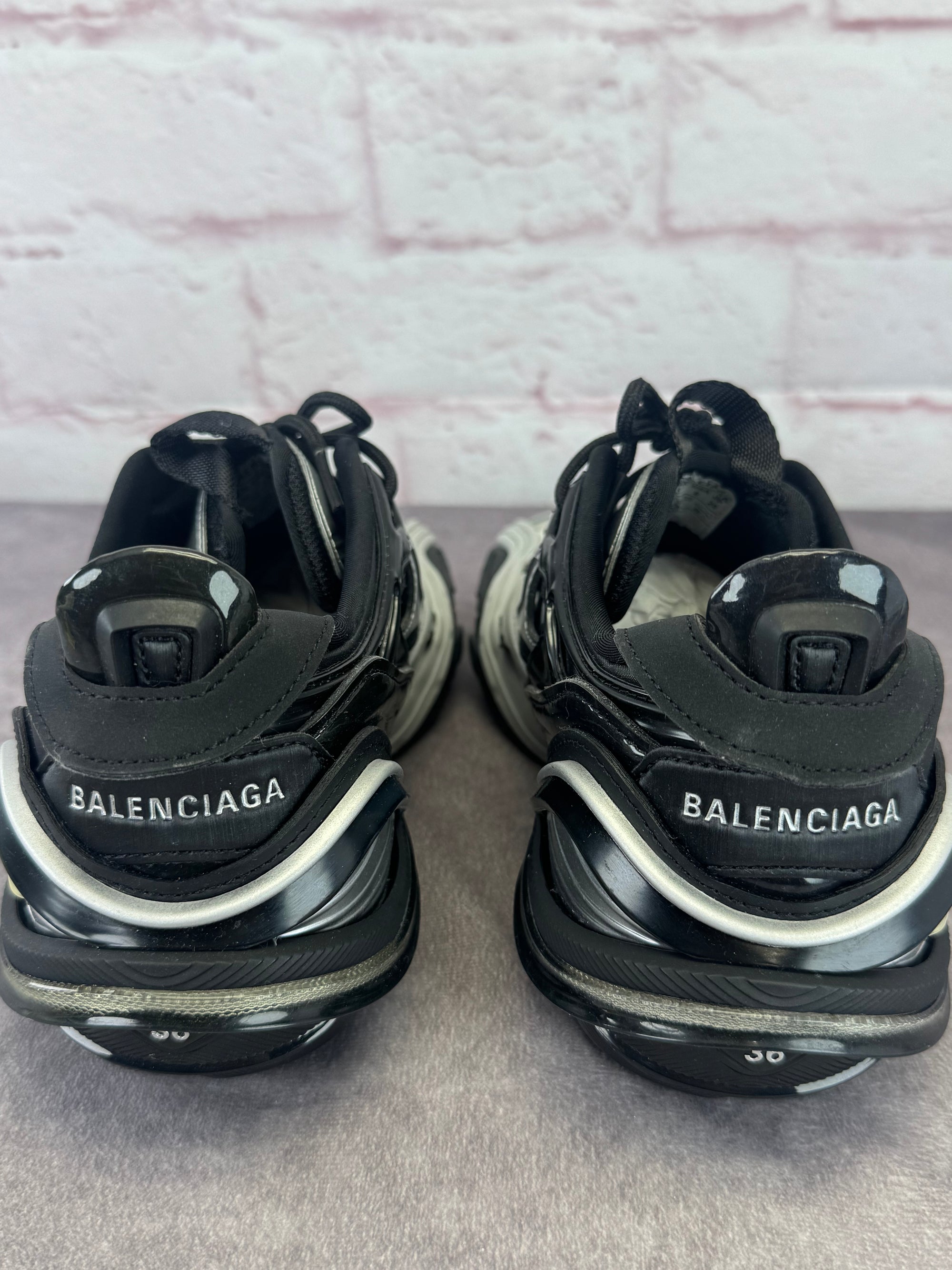 Balenciaga Women's Tyrex Black & Gray Low Sneakers