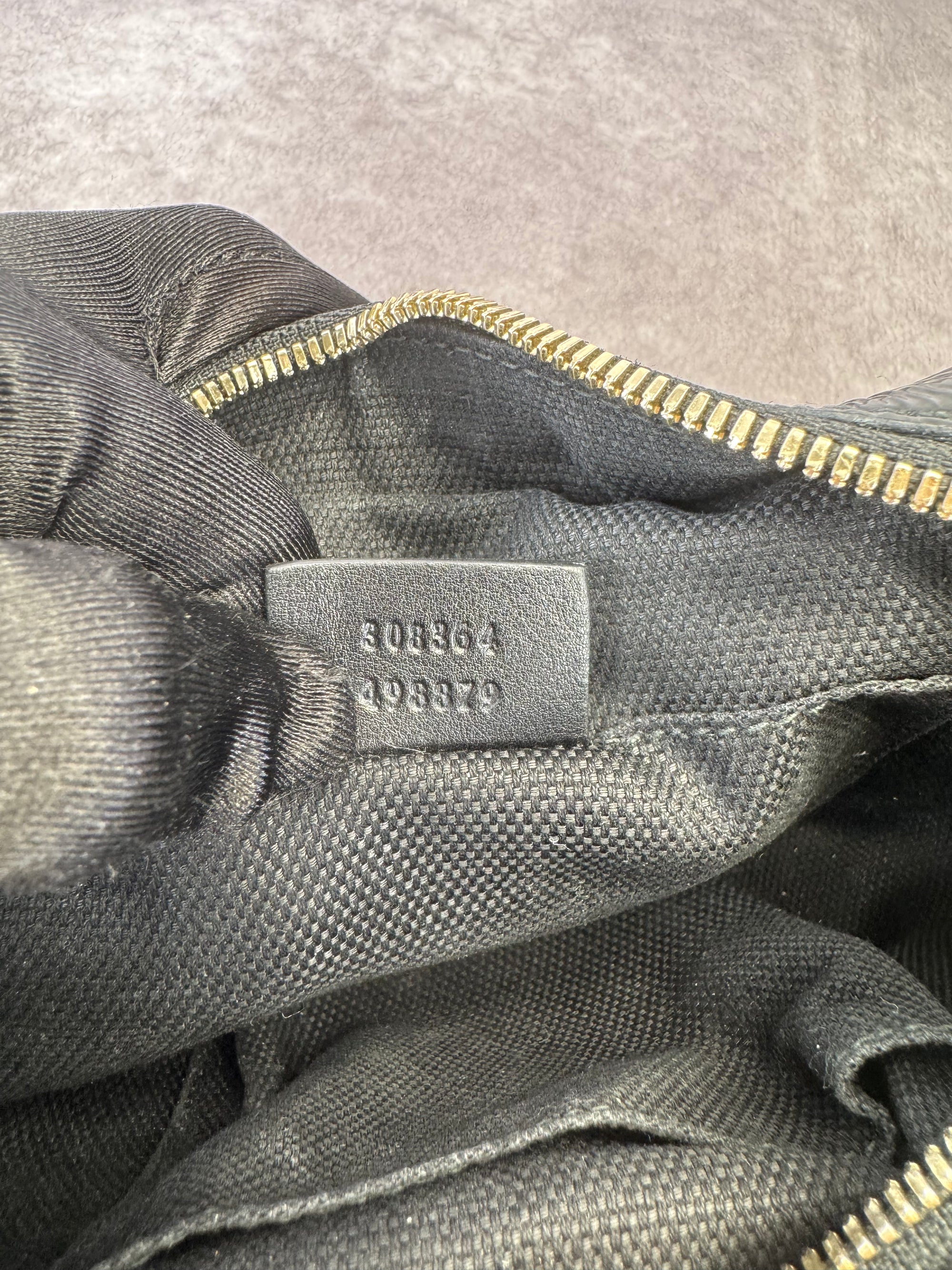 Gucci Patent Black Leather Soho Disco Camera Bag