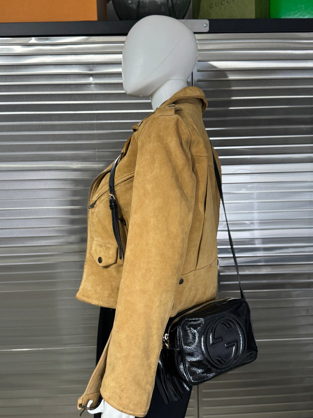 Gucci Patent Black Leather Soho Disco Camera Bag