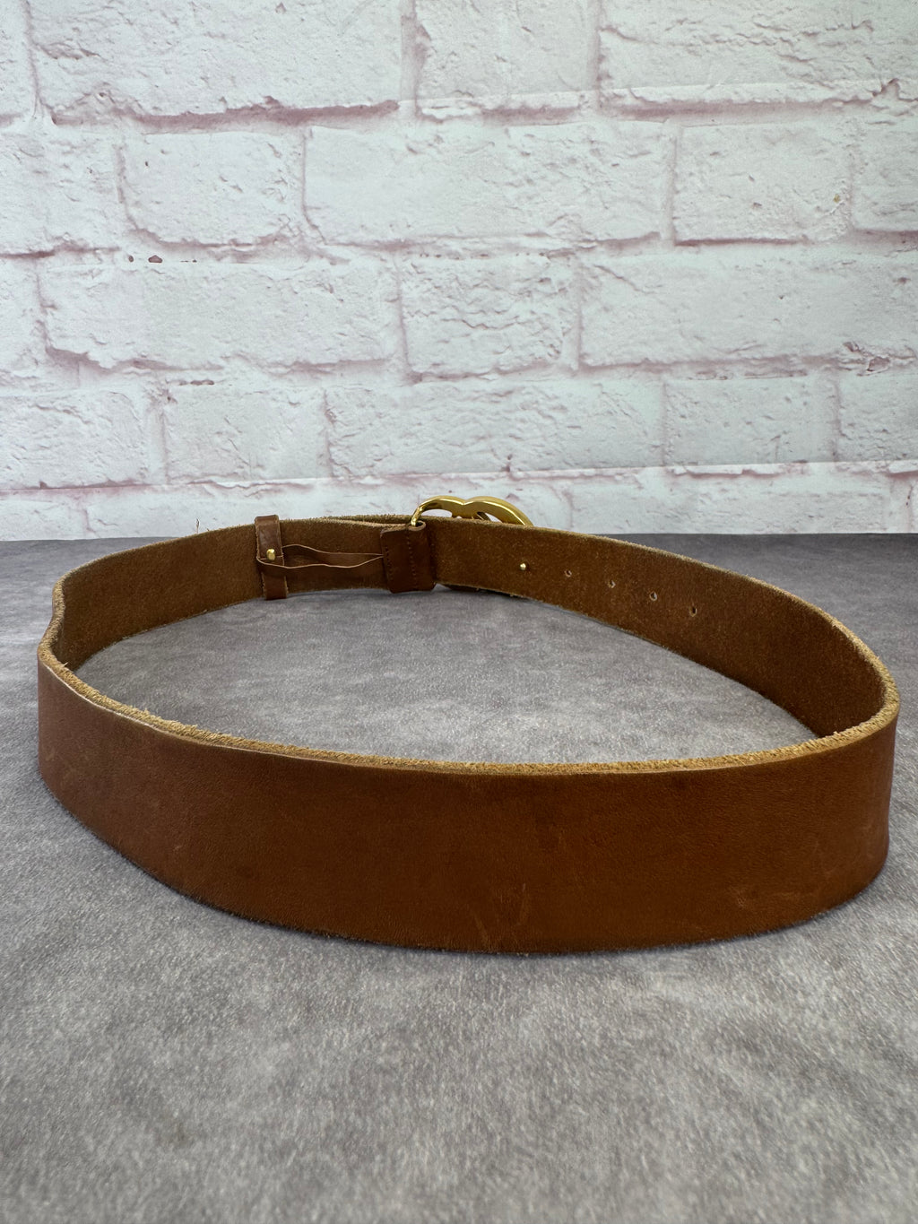 Gucci Distressed Double G Marmont Calfskin Belt 85cm/34"