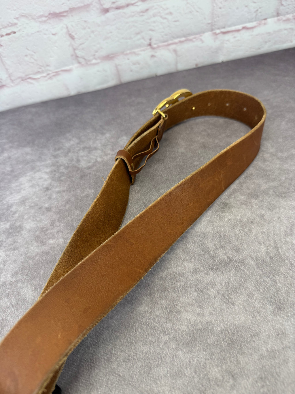 Gucci Distressed Double G Marmont Calfskin Belt 85cm/34"