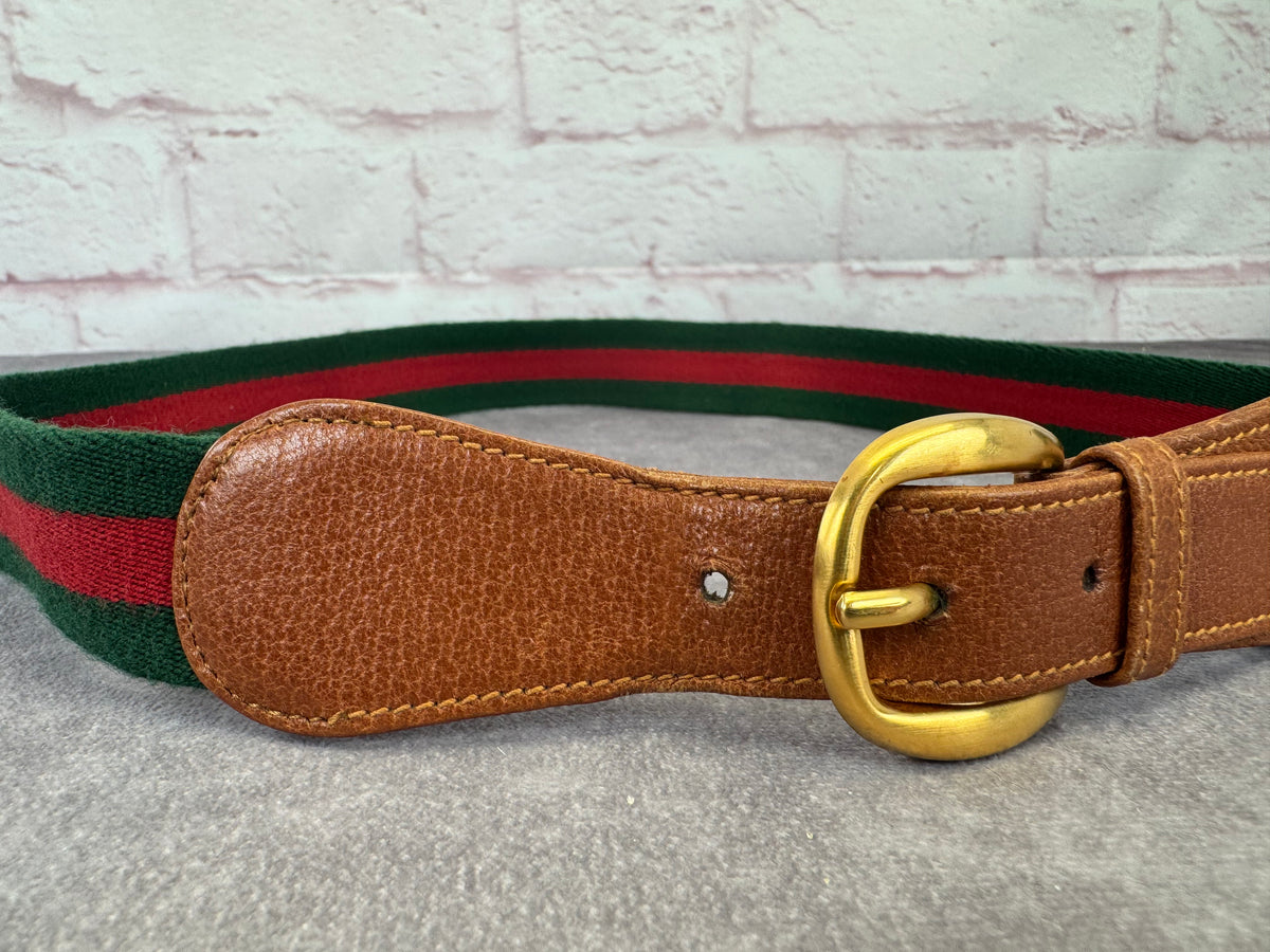 Gucci Sherry Line Vintage Web Belt