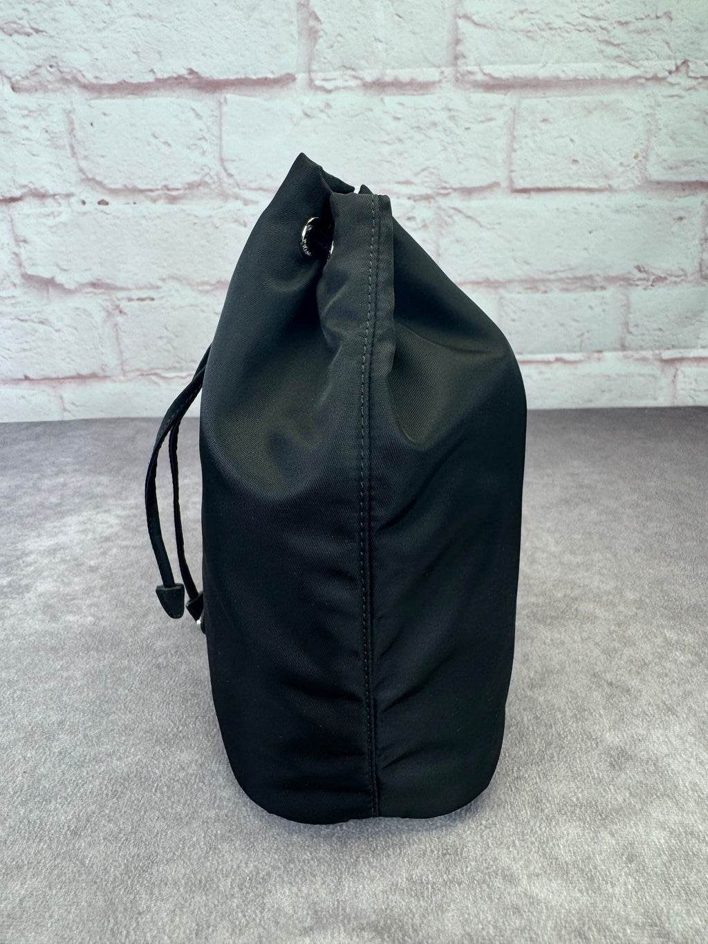 Prada Re-Nylon Saffiano Tessuto Vela Drawstring Pouch Bag