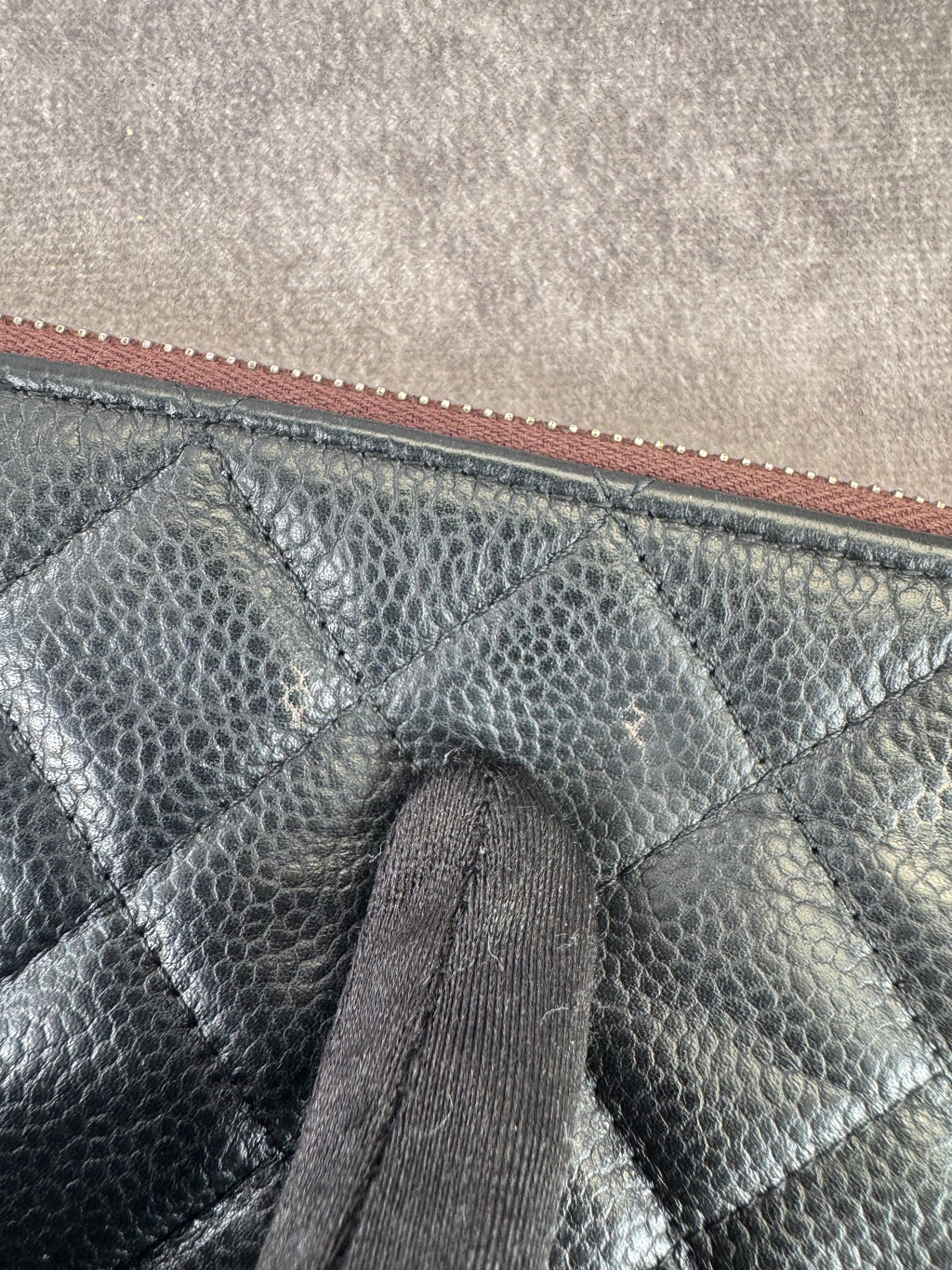 Chanel Caviar Quilted Classic O Case Medium Pouch