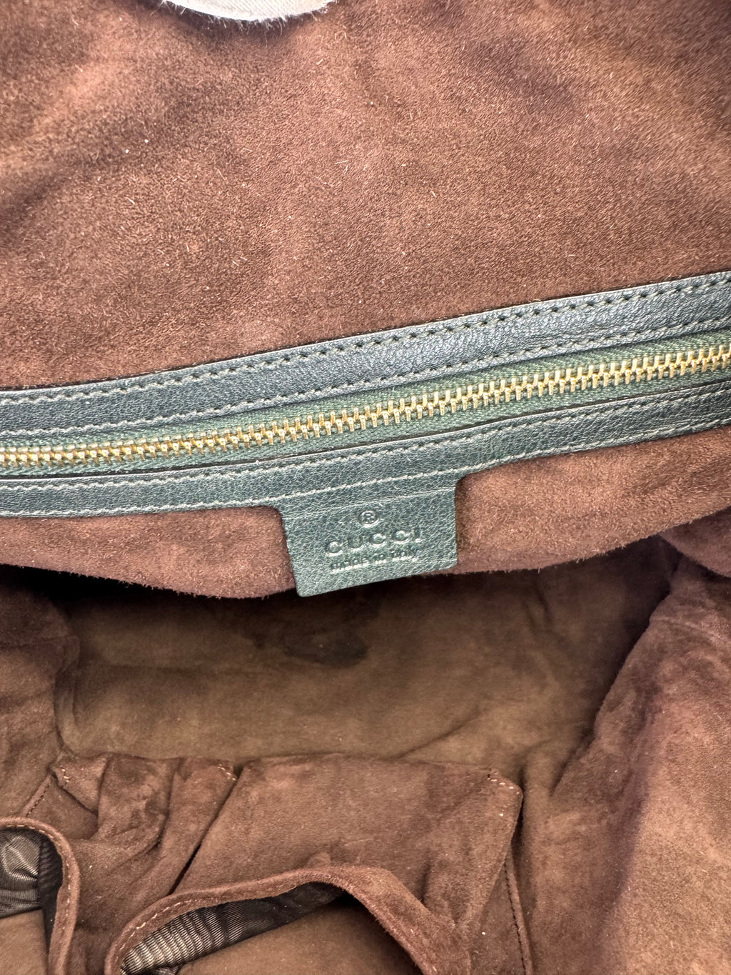 Gucci Teal Python Embossed Charm 2 Way Tote Bag