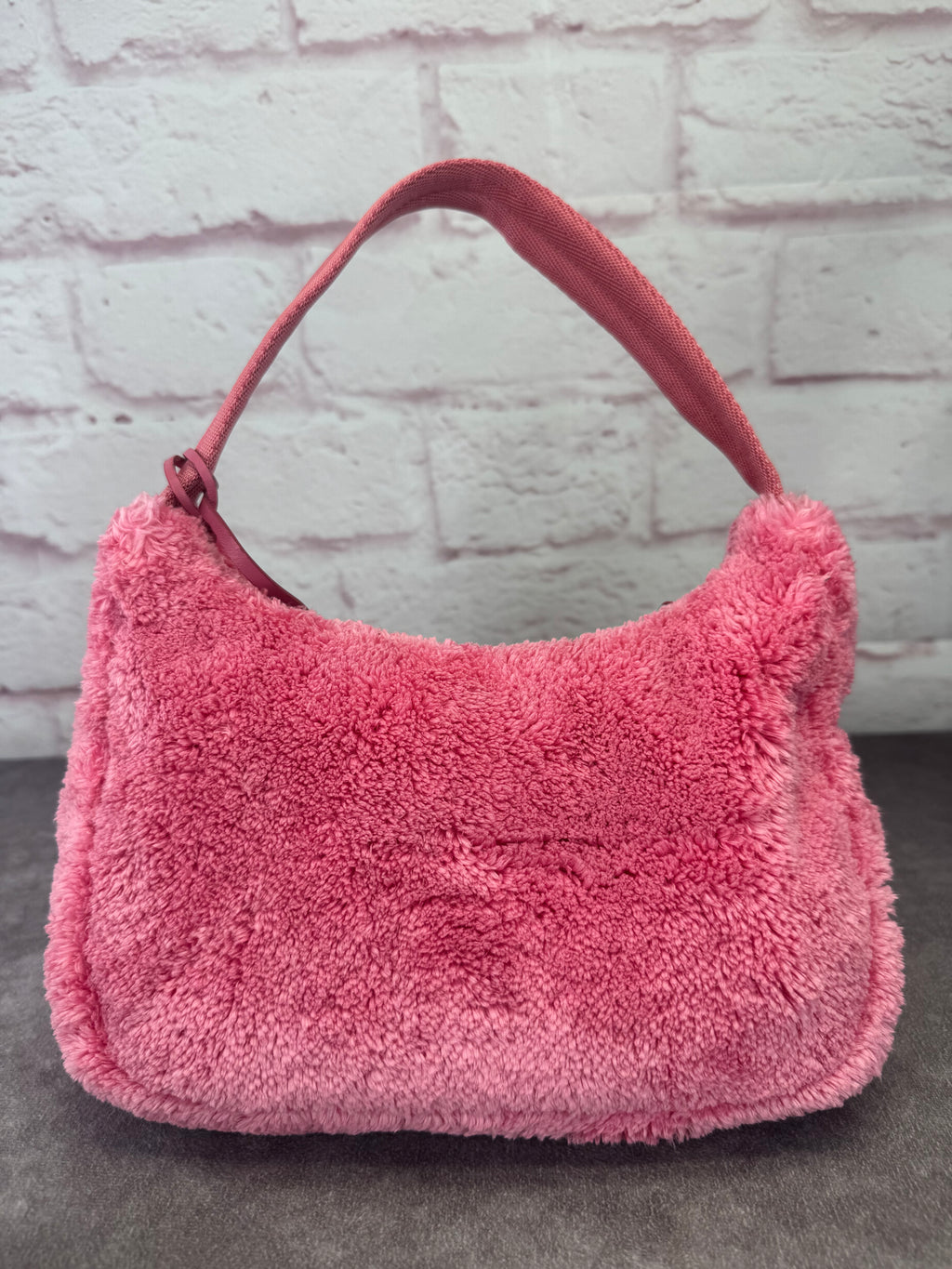 Prada 2000 Re-Edition Pink Terry Cloth Top Handle Bag