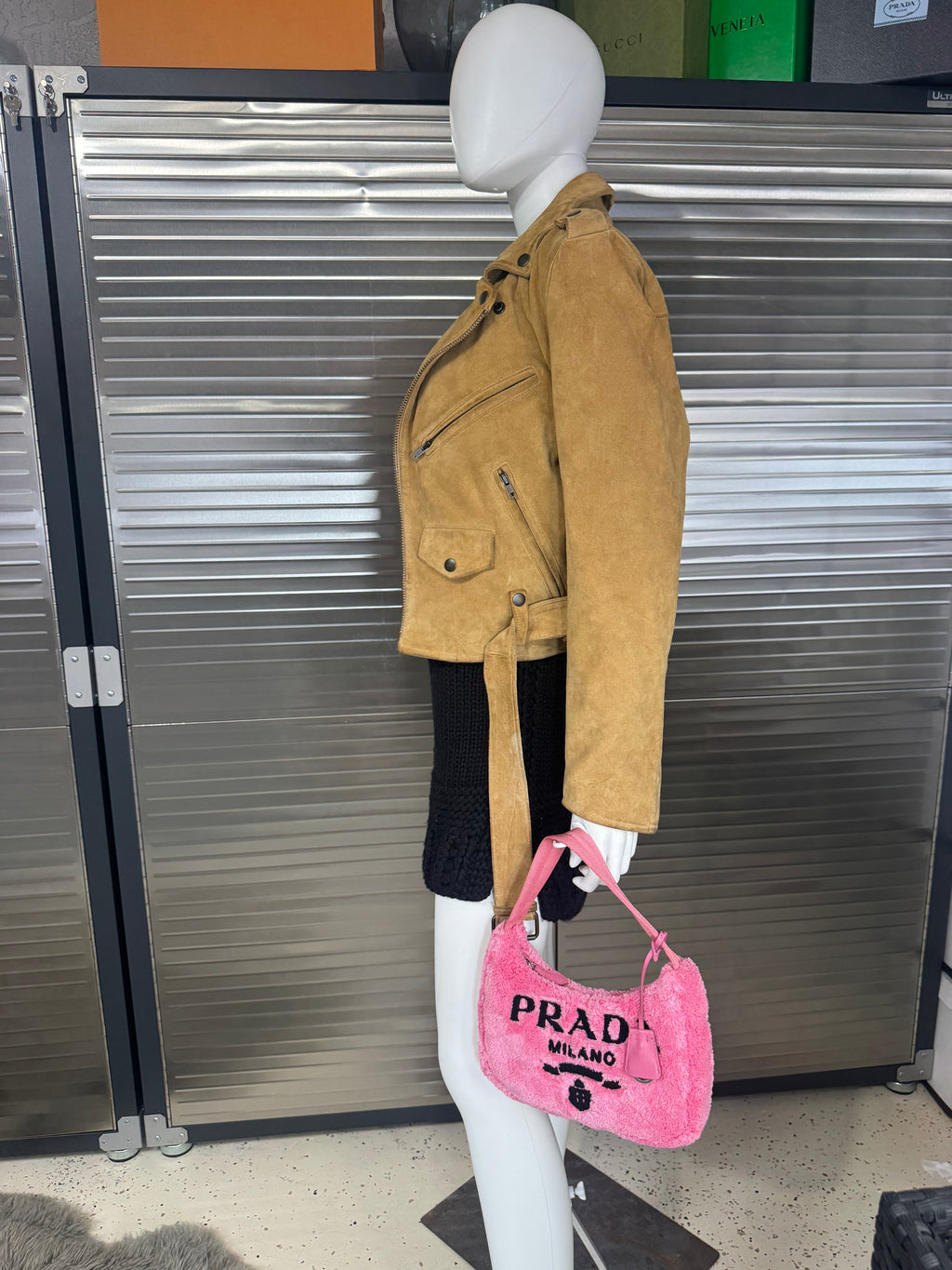 Prada 2000 Re-Edition Pink Terry Cloth Top Handle Bag